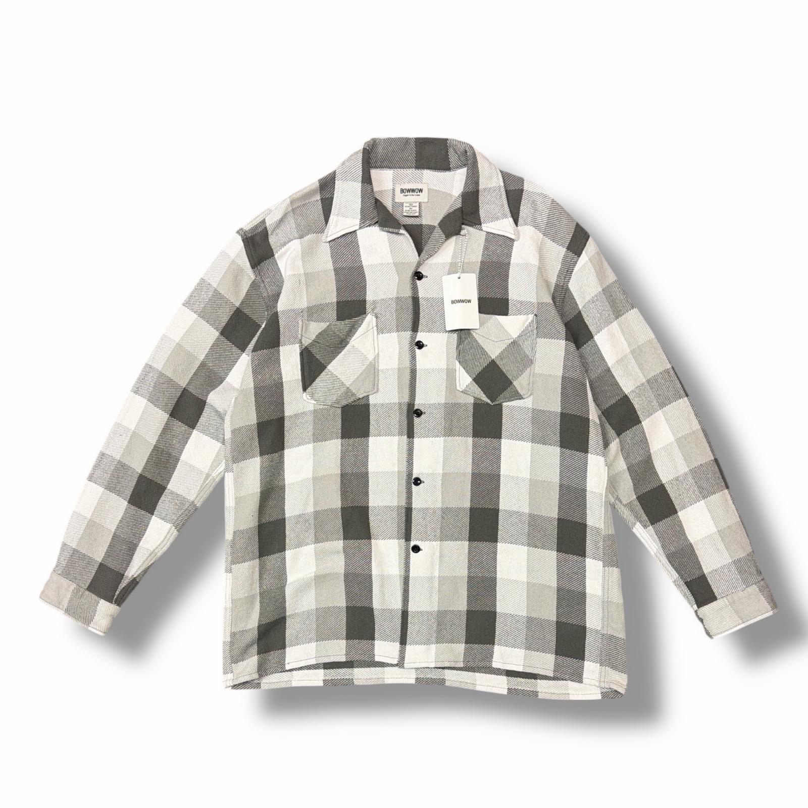 未使用 BOWWOW・バウワウ 25AW CHECK FLANNEL SHIRT 状態SS CHECK FLANNEL SHIRT BW252-CFS サイズL グレー メンズ （9561M）【中古】｜買取MOTTO　店