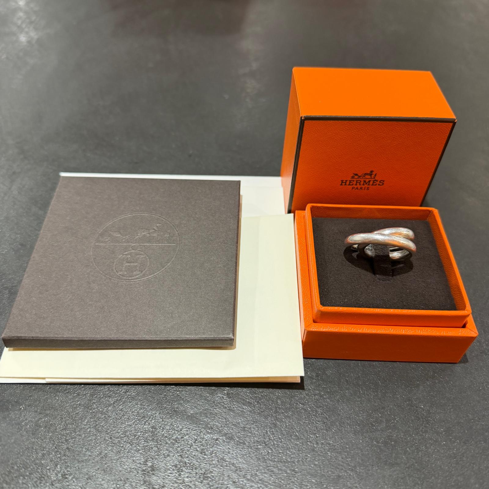 HERMES・エルメス ヴェルティージュ 状態 リング 指輪 サイズ9 シルバー メンズ （9748M）【中古】