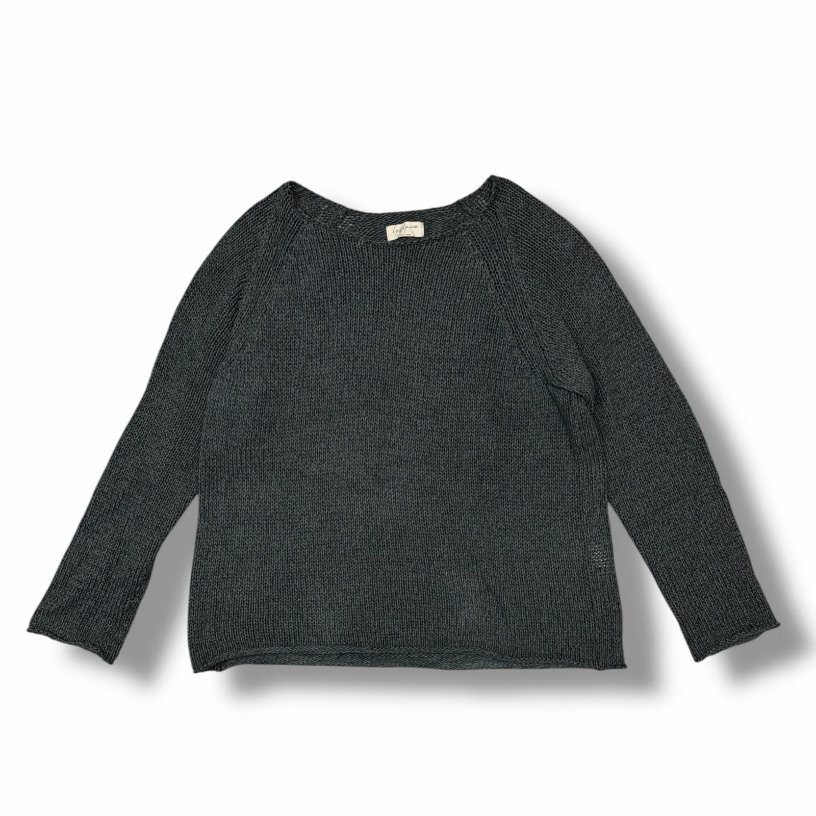 Yohji Yamamoto POUR HOMME・ヨウジヤマモトプールオム コットンニット 状態A セーター HU-K17-398 サイズ3 チャコール系 メンズ （10218M）【中古】
