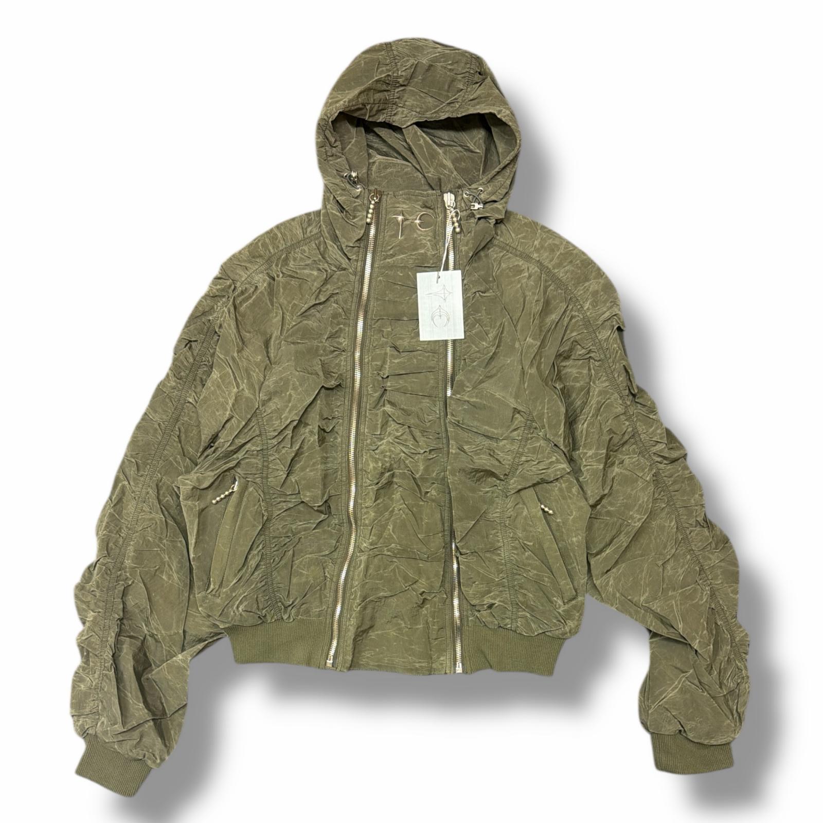 未当て嵌める THUG CLUB サグクラブ 25SS Scarred Double Flying Bio Jacket 物質の状態SS ダブルフライングバイオジャケット TC25JP0101 大いさ1 カーキ メンズ （4587M）【中古】 コート・ジャケット-メンズファッション