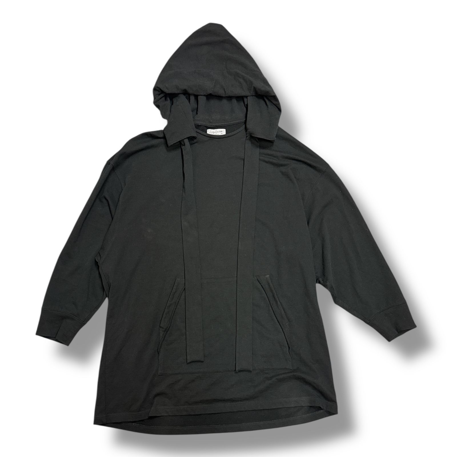 Yohji Yamamoto POUR HOMME・ヨウジヤマモトプールオム 22AW オーバーサイズパーカー 物質の状態A フーディー 流汗 HE-T13-074 大きさ3 黒いこと メンズ （94582A）【中古】