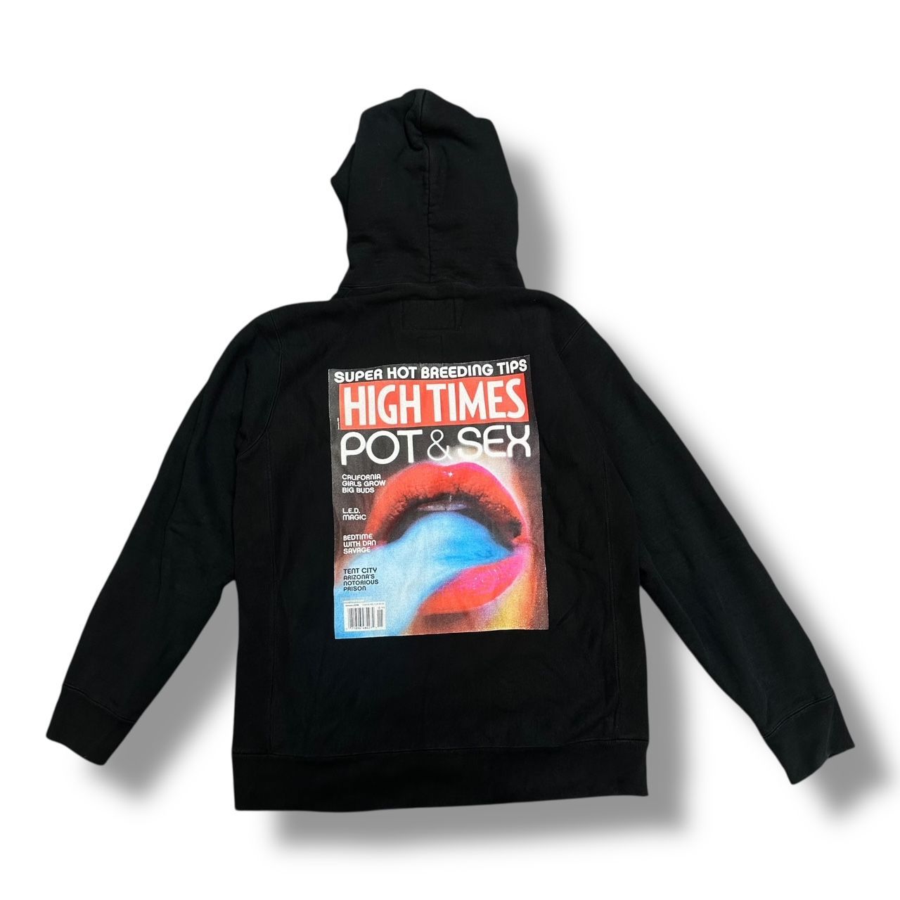 WACKO MARIA・ワコマリア × HIGHTIMES ハイタイムズ 18SS HEAVY WEIGHT PULLOVER HOODED SWEAT SHIRT(TYPE-6) 状態A フーディー スウェットパーカー サイズL ブラック メンズ (94006A)【中古】