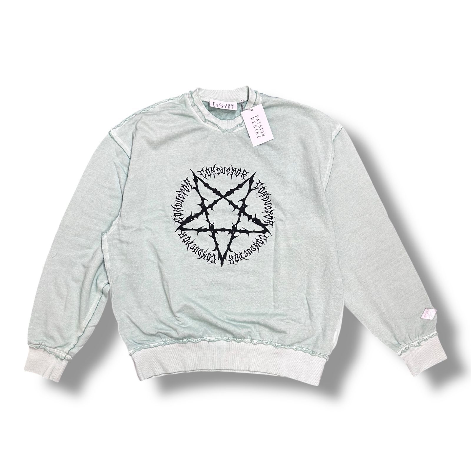 未当て嵌める el conductorH・音楽監督 24AW   PIGMENT DYE COTTON CREWNECK SWEATER 物質の状態SS 調教師 PD24AC04 大きさ4 ペパーミント メンズ （92983A）【中古】