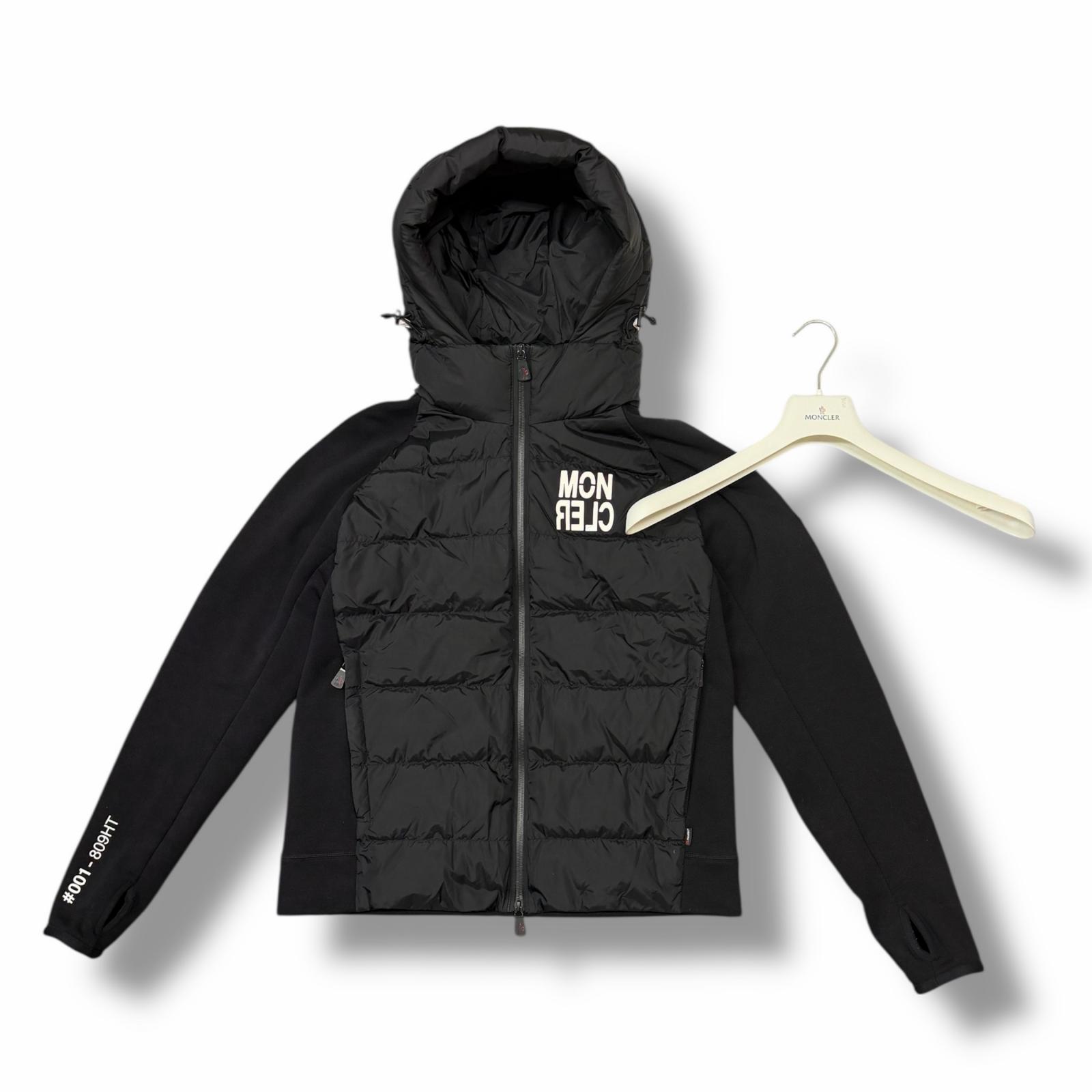 MONCLER GRENOBLE モンクレールグルノーブル MAGLIA CARDIGAN 状態A ダウンジャケット G20978G00007 サイズL ブラック メンズ (10278M)【中古】