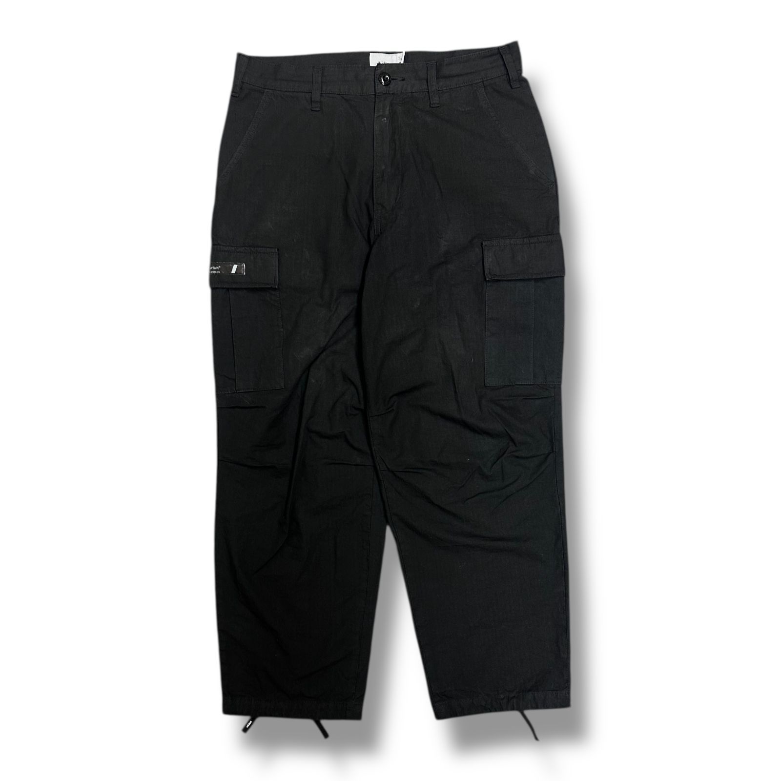 WTAPS・ダブルタップス 25SS MILT9602 / TROUSERS / COTTON. RIPSTOP / 状態B リップストップ カーゴパンツ 251WVDT-PTM02 サイズ1 ブラック メンズ （92159A）【中古】