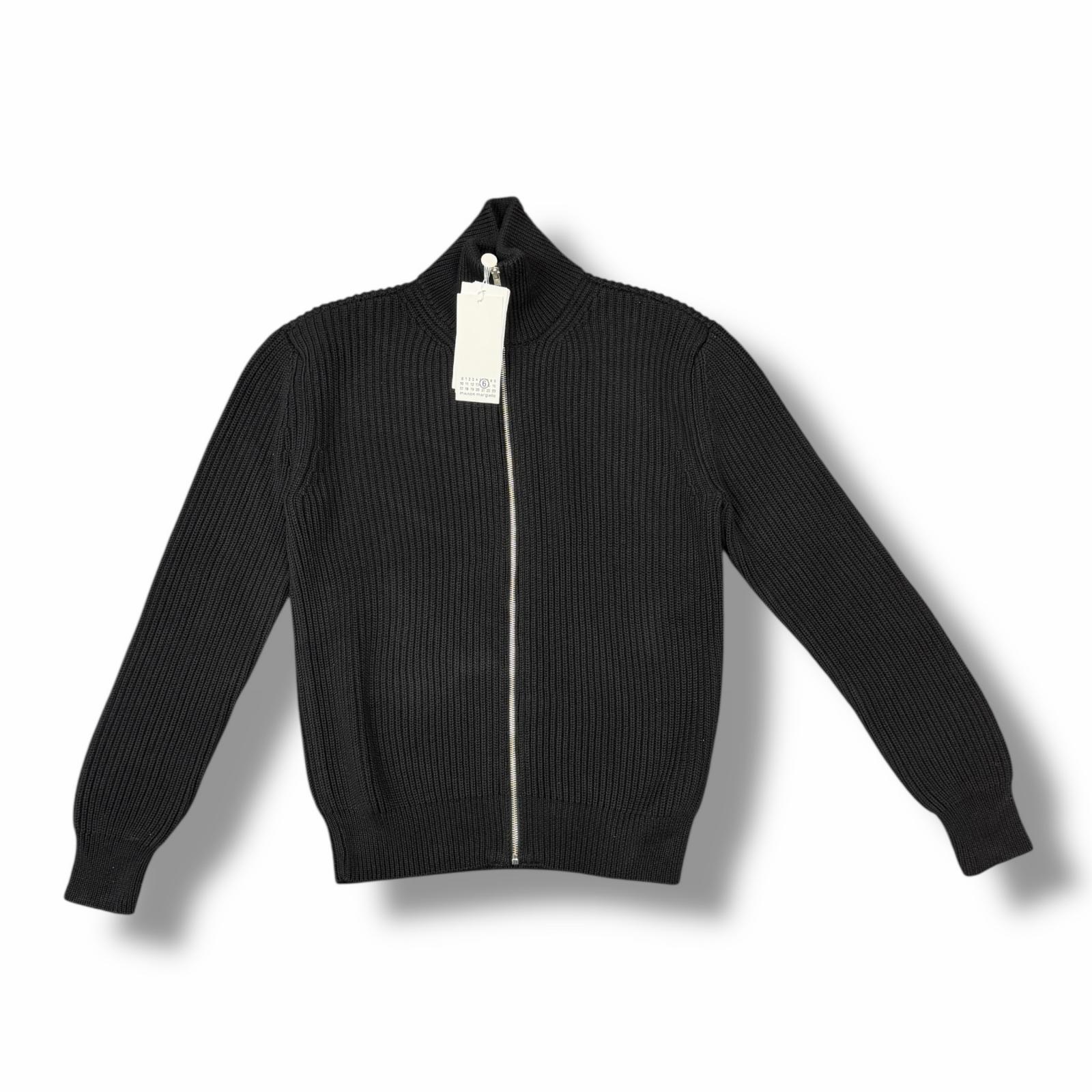 未当て嵌める MM6・エムエムシックス 25AW Drivers Knit 物質の状態SS ドライバーズ二ット 編み物上衣 メゾンマルジェラ SH0AM0028 大いさM 黒いこと メンズ （10594M）【中古】 コート・ジャケット-メンズファッション