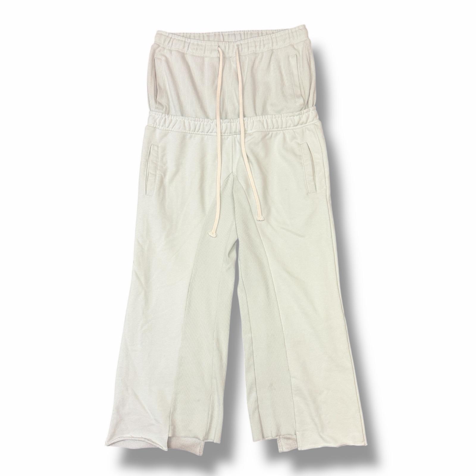ARNODEFRANCE アーノルデフランス 25AW Double Waist Sweat Pants 状態A ダブルウエストスウェットパンツ フレアパンツ サイズ1 ミント系 メンズ （10482M）【中古】