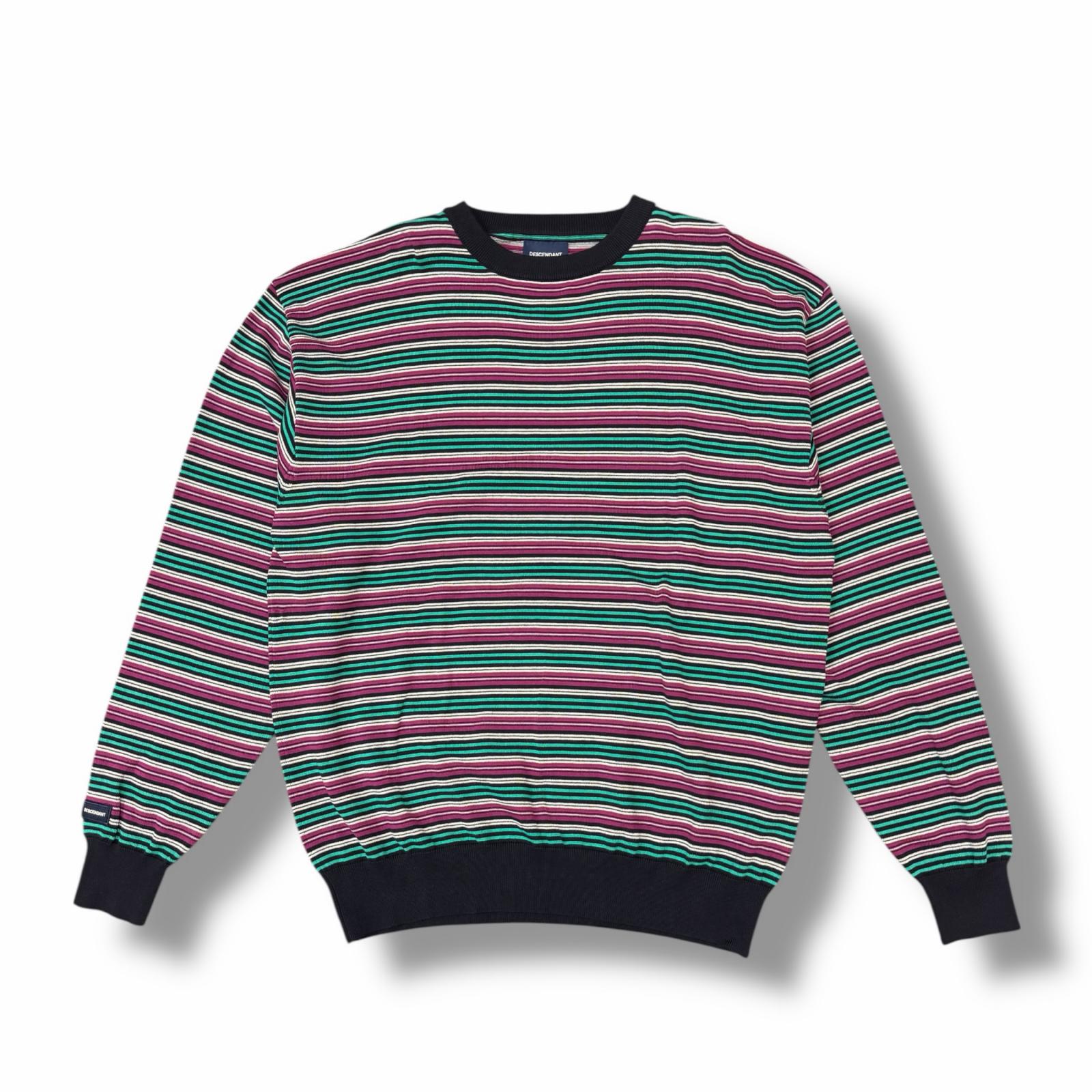 未使用 DESCENDANT・ディセンダント NALU CREW NECK KNIT 状態SS ニット 251MADS-KNM01 サイズ4 パープル メンズ （10550M）【中古】