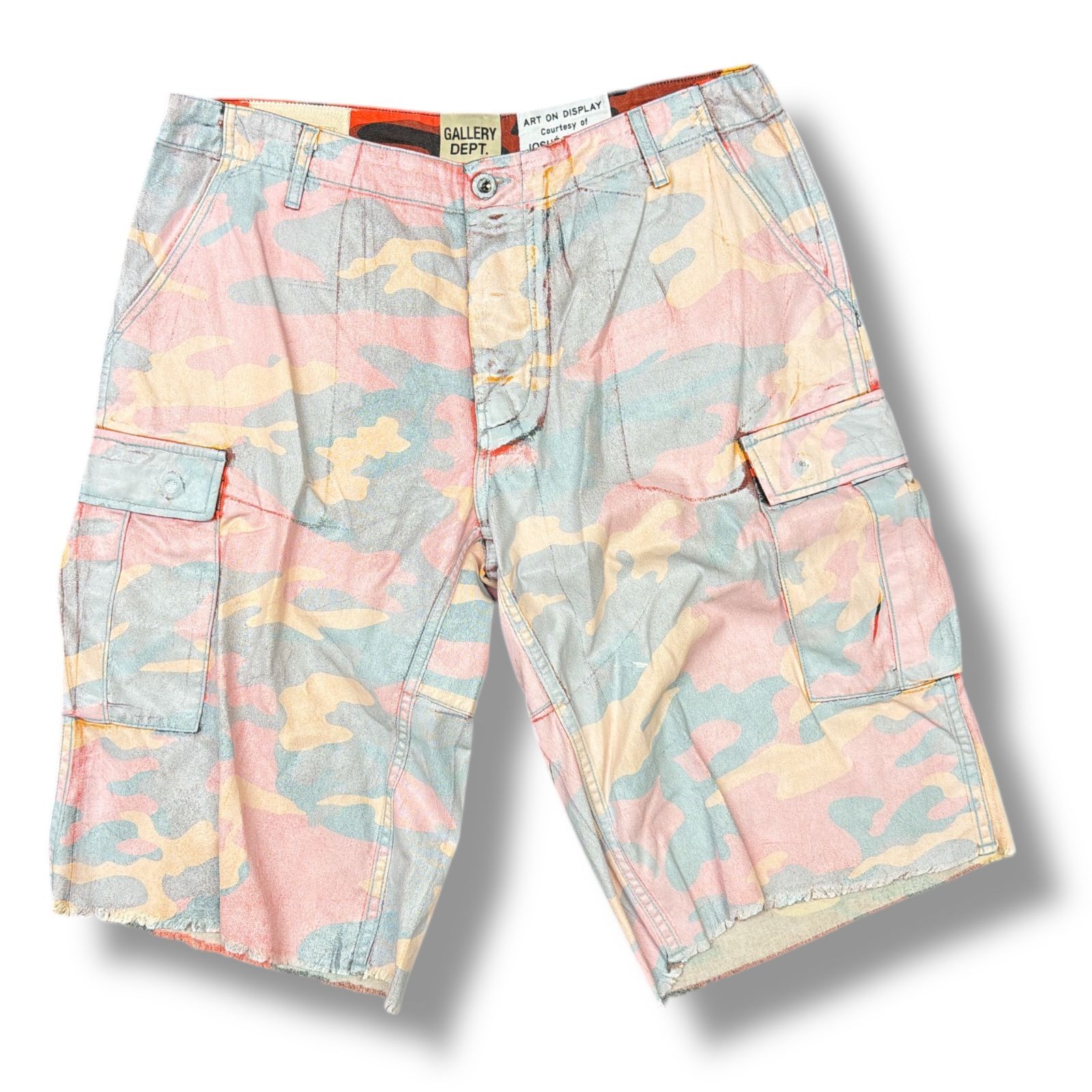 未使用 GALLERY DEPT.・ギャラリーデプト CAMO CUT OFF SHORTS 状態SS カモカットオフショーツ ハーフパンツ COS-30034 サイズ34 マルチカラー メンズ （897M）【中古】