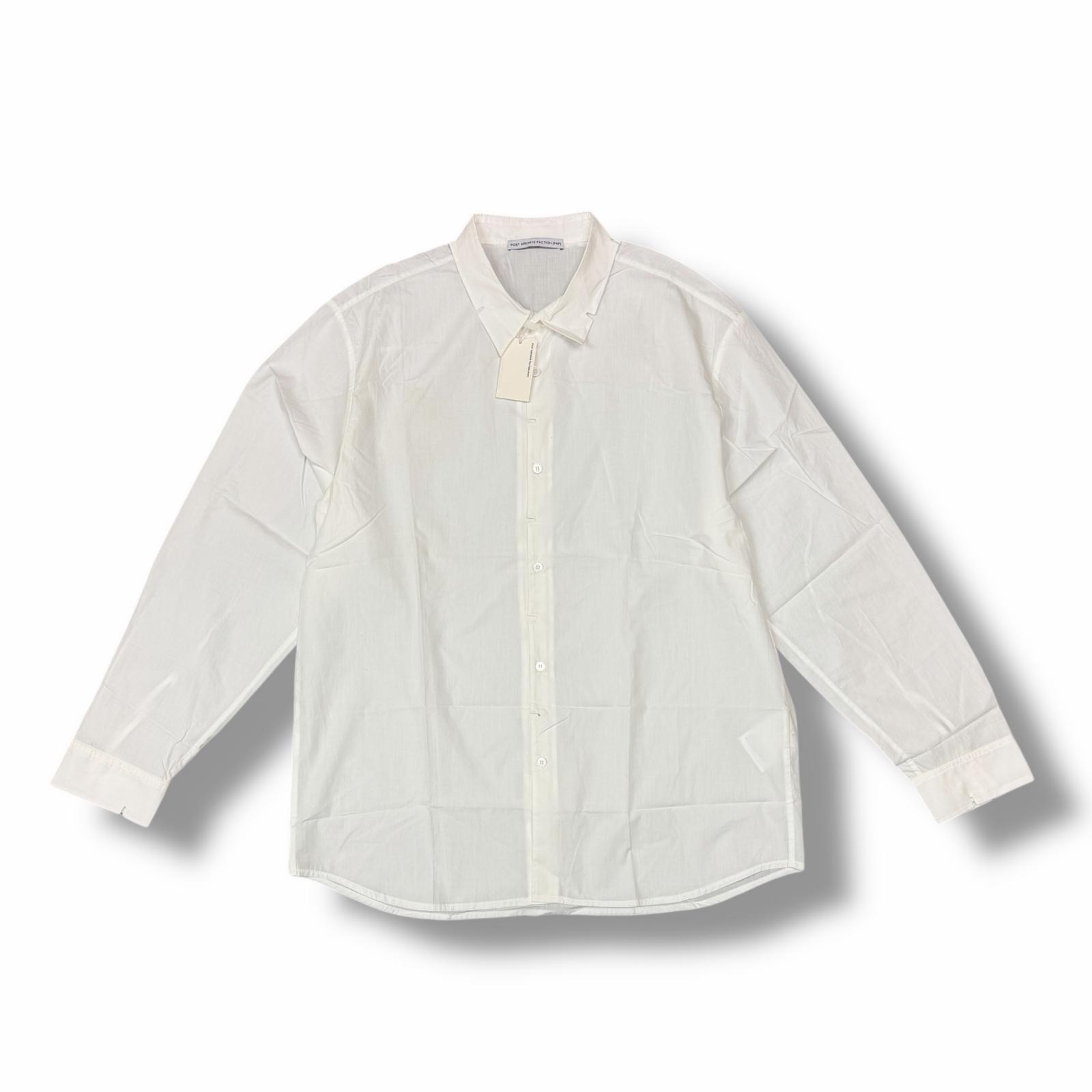 未使用 Post Archive Faction・ポストアーカイブファクション 8.0 SHIRT 状態SS 長袖シャツ PAF 8.0TSC-W サイズL ホワイト メンズ （7208M）【中古】