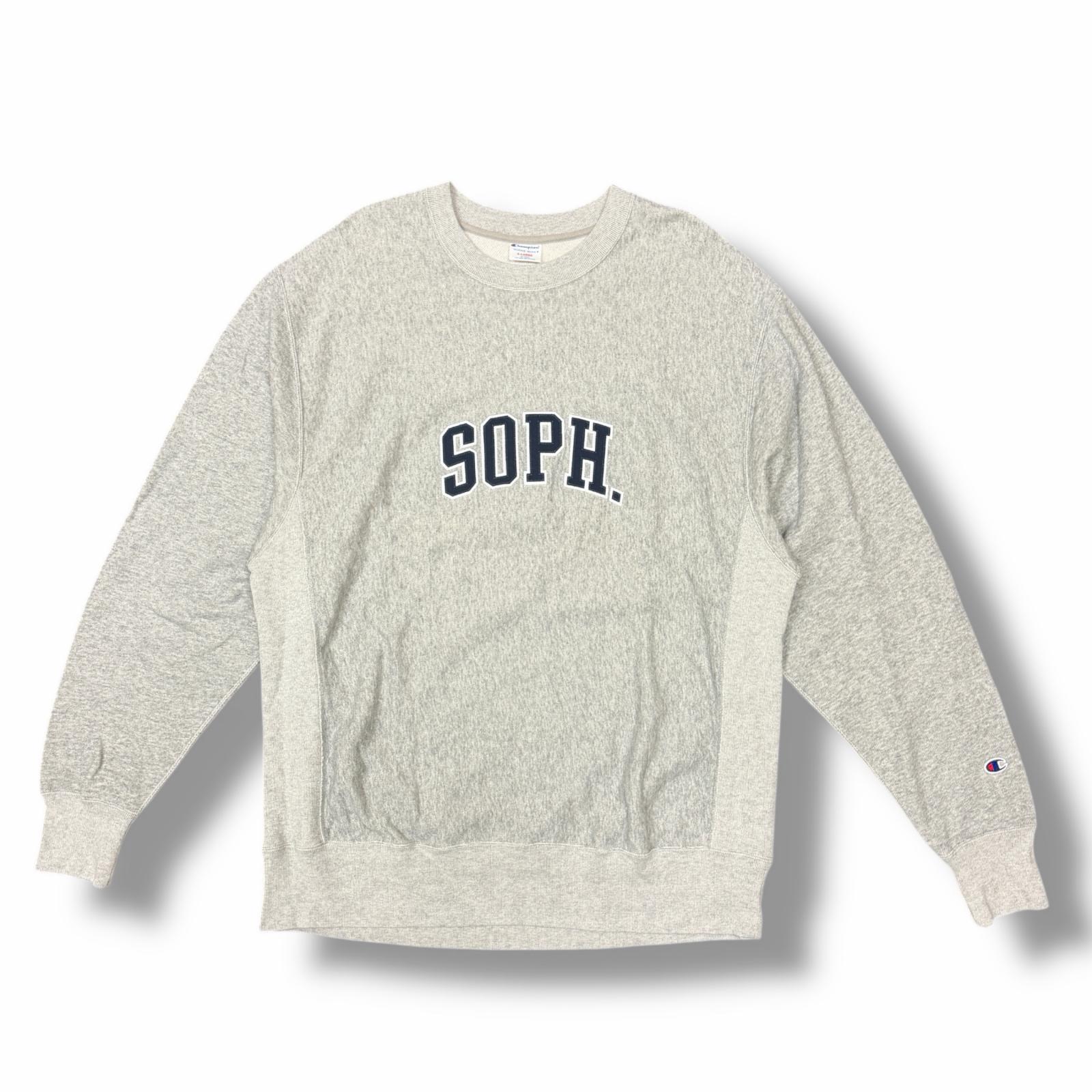 SOPHNET.・ソフネット  × Champion・はやりっ子 REVERSE WEAVE CREWNECK 物質の状態A リバースウィーブスウェット 調教師 C8-Z009 大きさXL 薄墨色 メンズ （12873M）【中古】