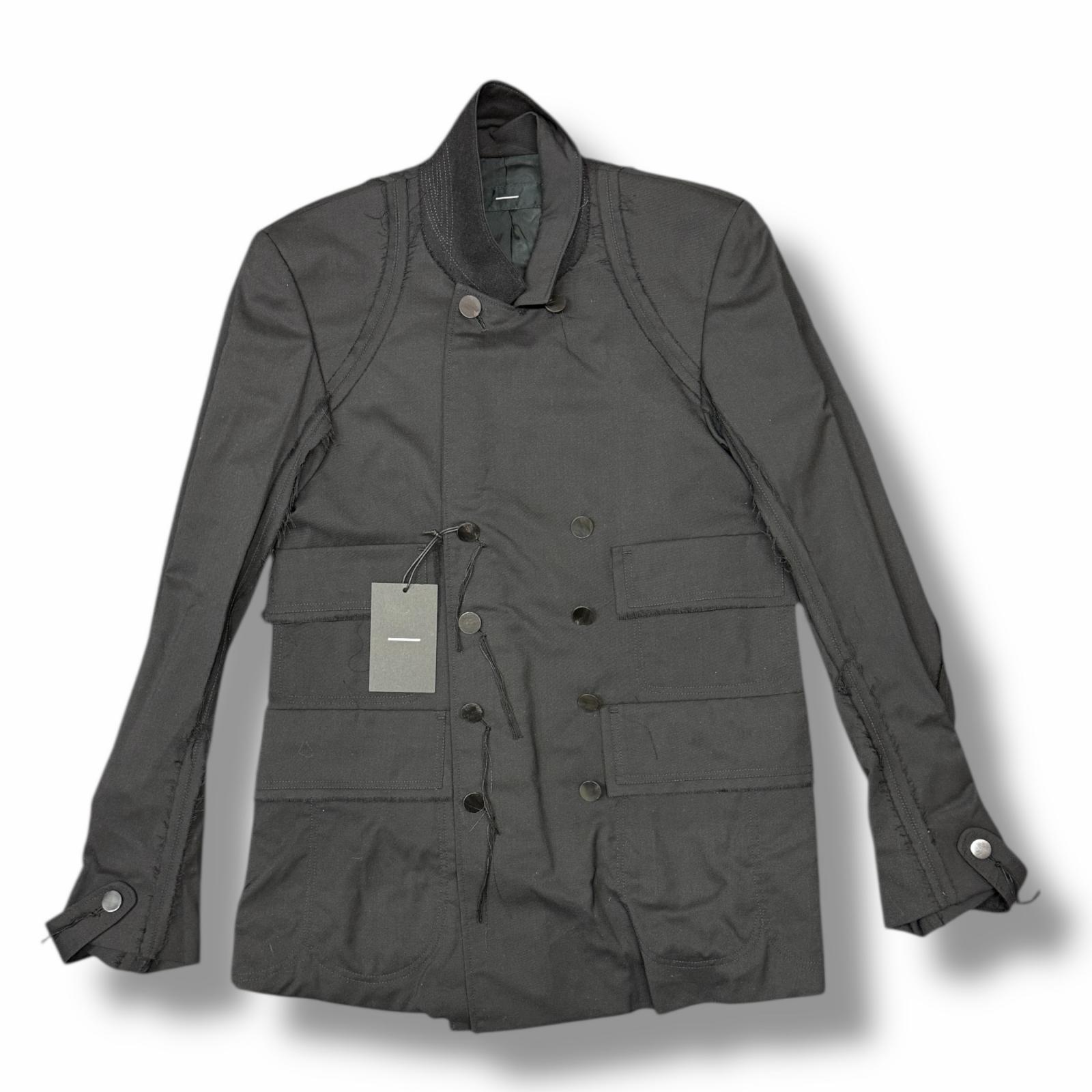 未使用 MINUS ・マイナス Slash Seam Hunting Tailored Jacket (CLASSIC GABARDINE) 状態SS ハンティングテーラードジャケット M-P1-HO3 サイズ1 ブラック メンズ (12046M)【中古】