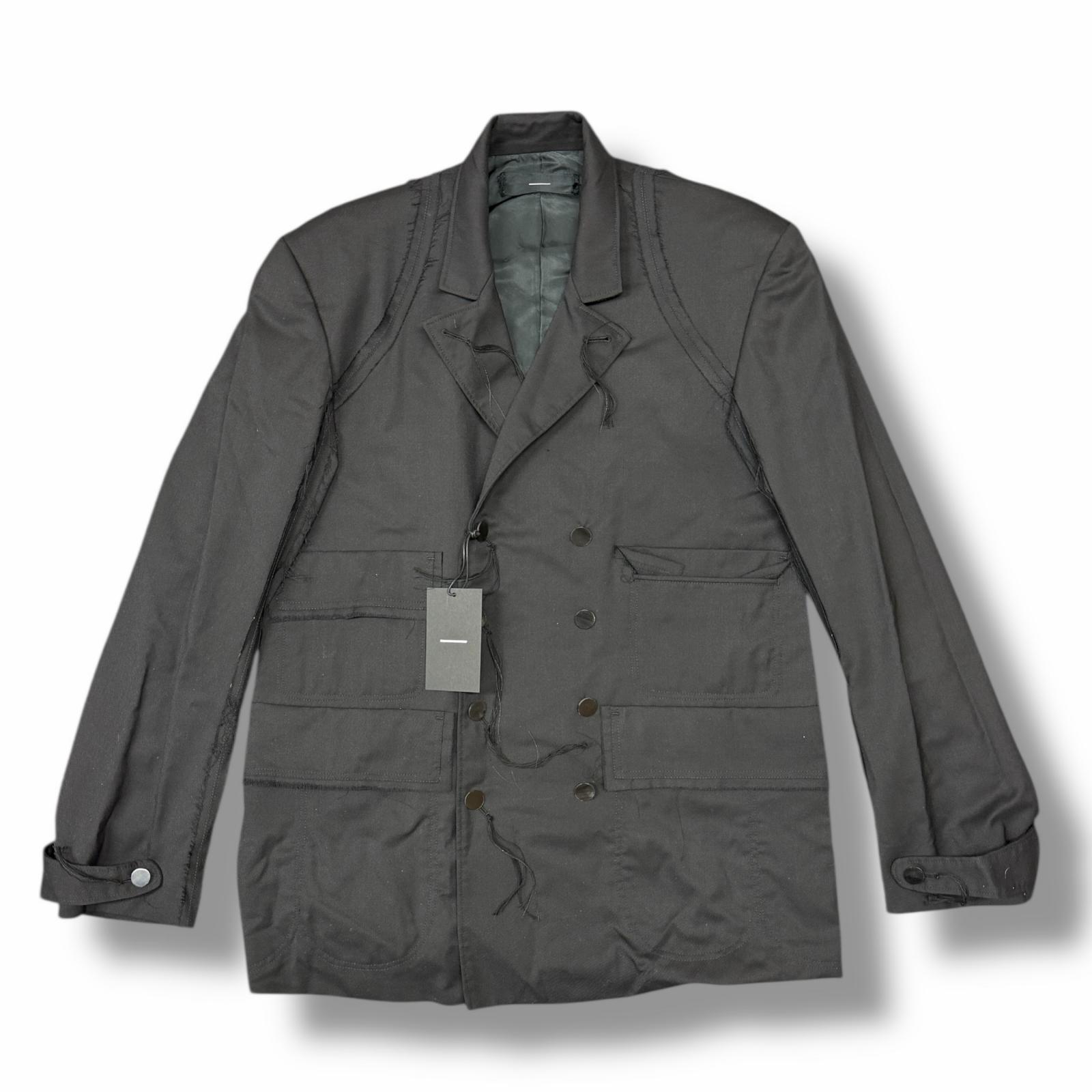 未使用 MINUS ・マイナス Slash Seam Hunting Tailored Jacket (CLASSIC GABARDINE) 状態SS ハンティングテーラードジャケット M-P1-HO3 サイズ3 ブラック メンズ （12048M）【中古】