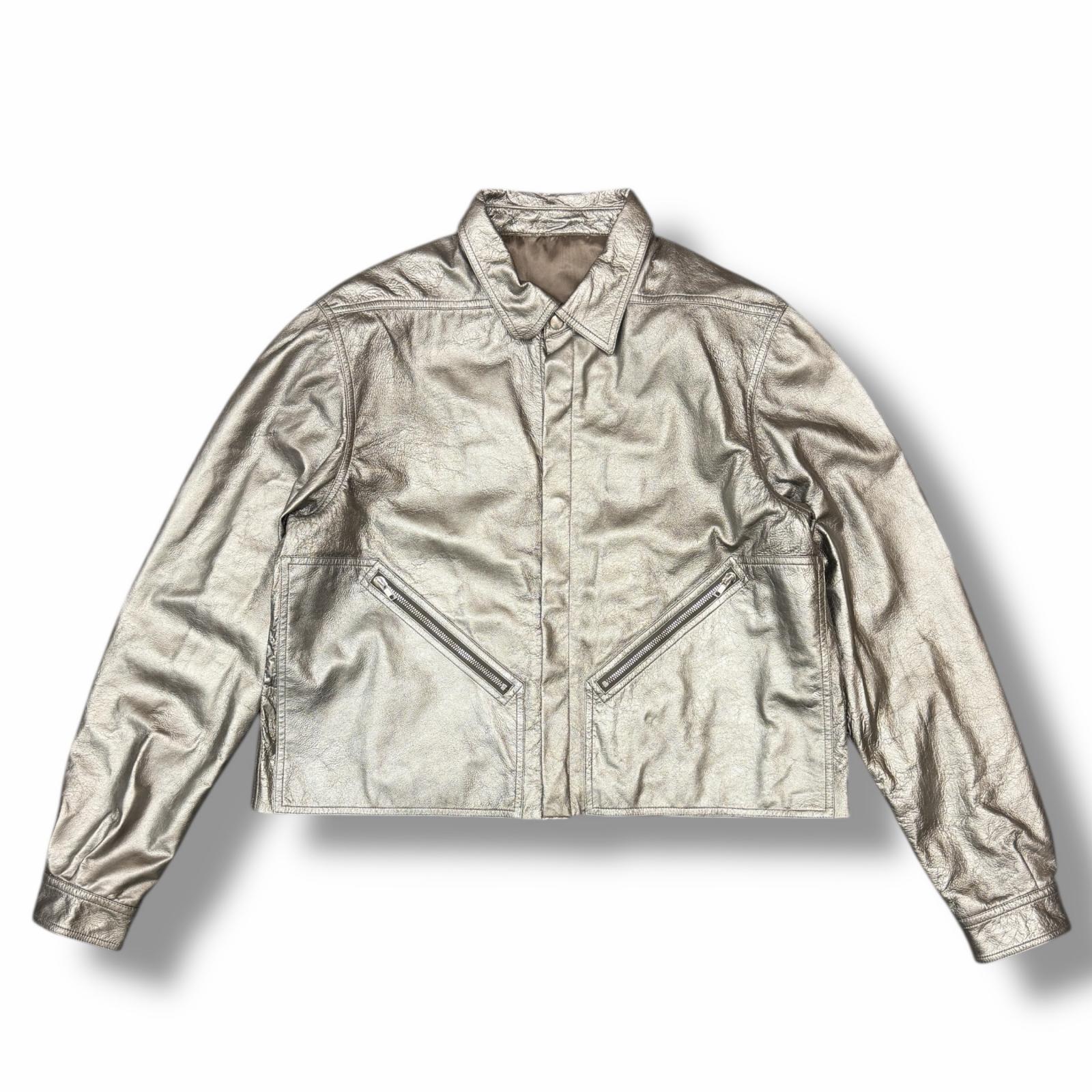 Rick Owens・リックオウエンス 25SS Hollywood Tour Alice Shirts Jacket 状態A ハリウッドツアーアリスシャツジャケット RU01E5742-LBAM サイズ54 シルバー メンズ (13030M)【中古】