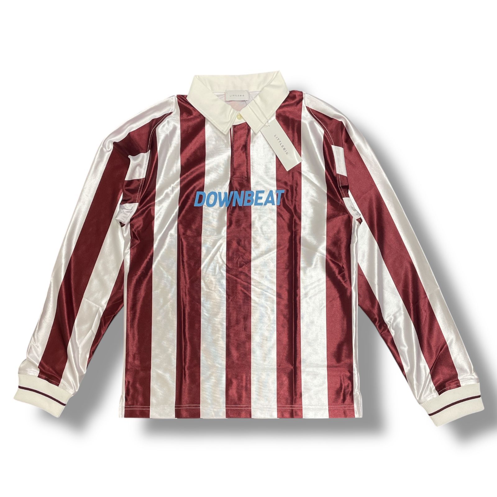 未使用 LITTLEBIG・リトルビッグ 24SS Football SH L/S 状態SS 長袖フットボールシャツ ポロシャツ LB241-SH01 サイズL ホワイト メンズ （81357A）【中古】
