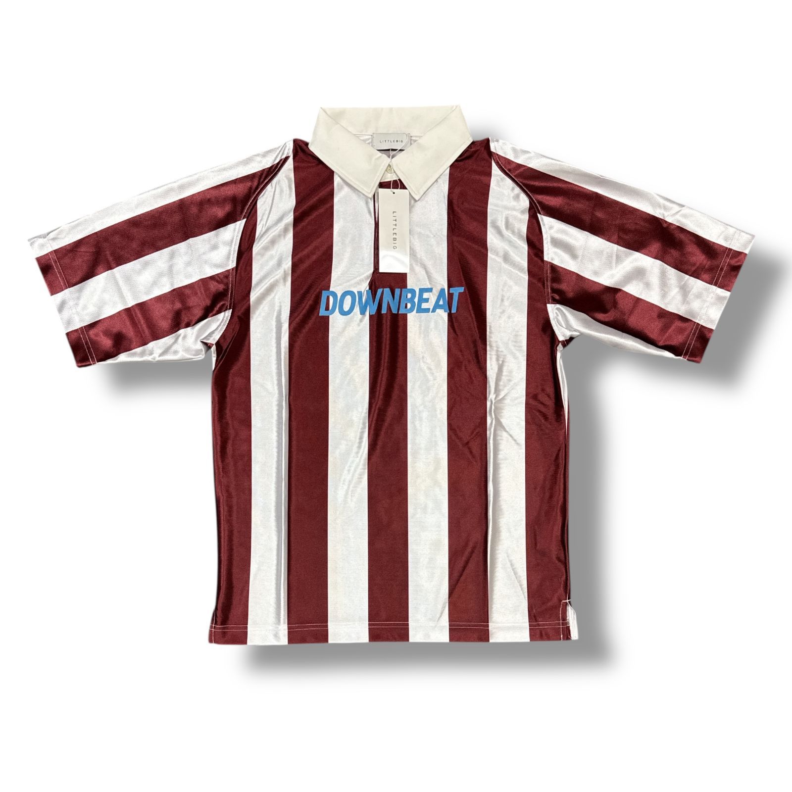 未使用 LITTLEBIG・リトルビッグ 24SS Football SH S/S 状態SS 半袖フットボールシャツ ポロシャツ LB241-SH02 サイズL ホワイト メンズ （81361A5）【中古】