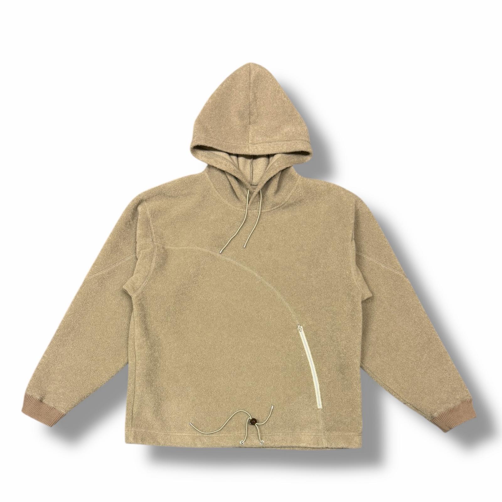abelia edward goucha アベリアエドワードゴーチャ FRACTURE HOODIE 物質の状態A フラクチャーフーディ ティーシャツパーカー 25ACS03  大いさF ベージュ メンズ （11197M）【中古】 トップス-メンズファッション
