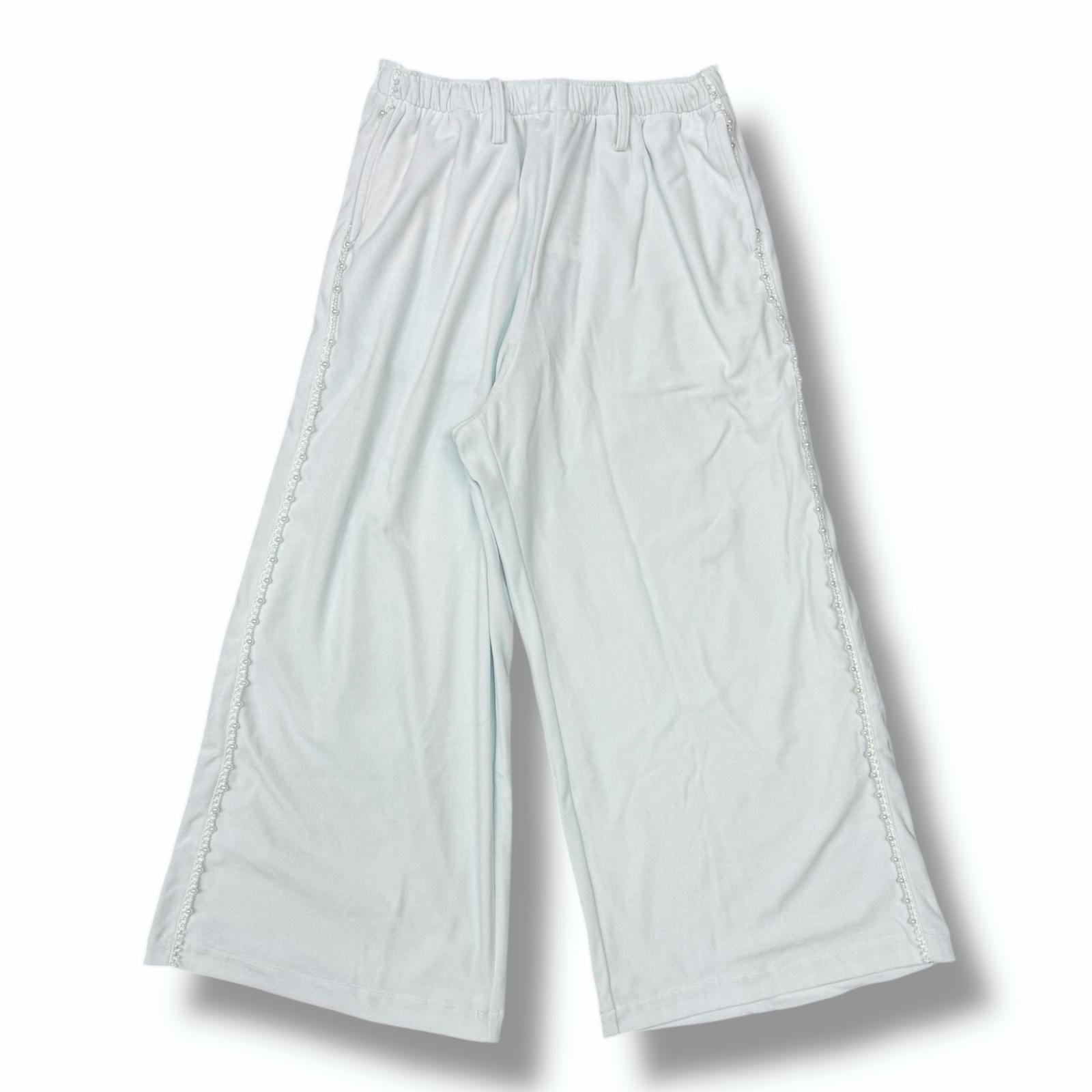 未使用 el conductorH・コンダクター PEARL PIPING VELOURS TRACK TROUSERS 状態SS パールパイピングベロアトラックパンツ イージーパンツ PD25SP06 サイズ2 ミント メンズ （12247M）【中古】