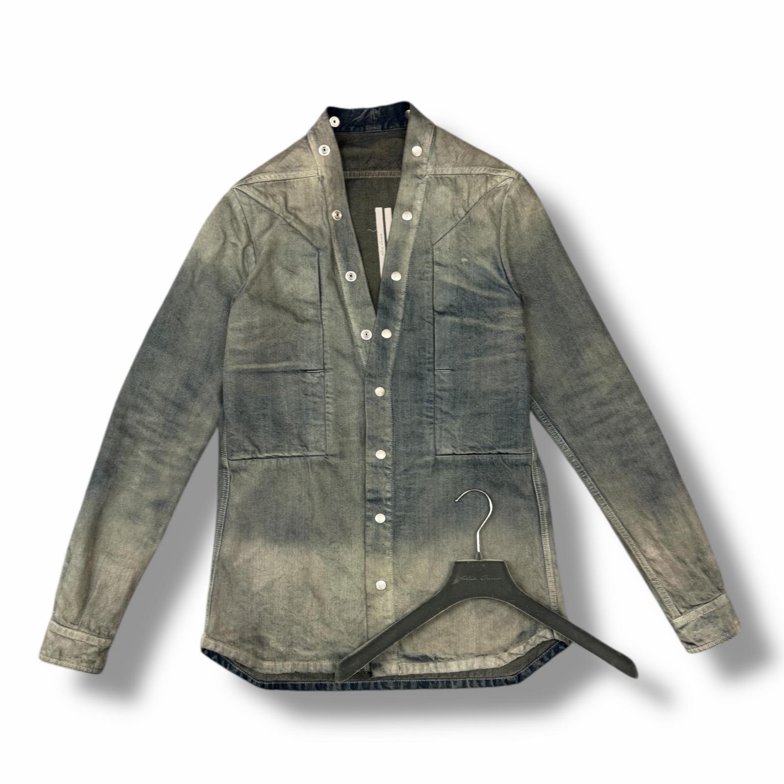 Rick Owens・リックオウエンス 25AW LARRY FOGPOCKET SHIRT DRKDUST DEGRADE 状態A ラリーフォグポケットシャツ RU02E1287-DKDEG サイズ44 チャコール メンズ （13072M）【中古】 53,880円
