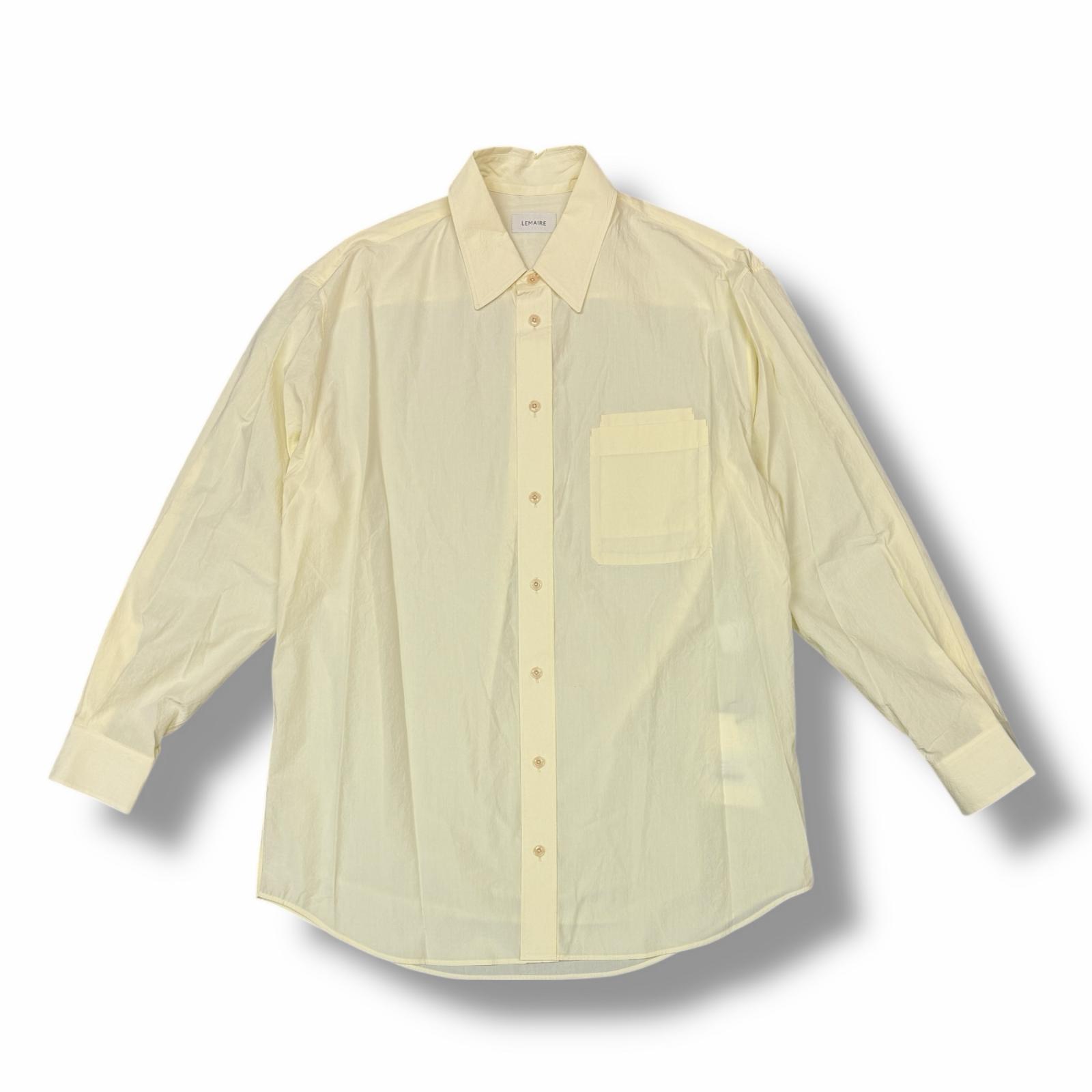 未使用 LEMAIRE・ルメール DOUBLE POCKET SHIRT 状態SS ダブルポケットシャツ 長袖シャツ SH1157 LF1399 サイズM ALMOND MILK メンズ （7023M）【中古】