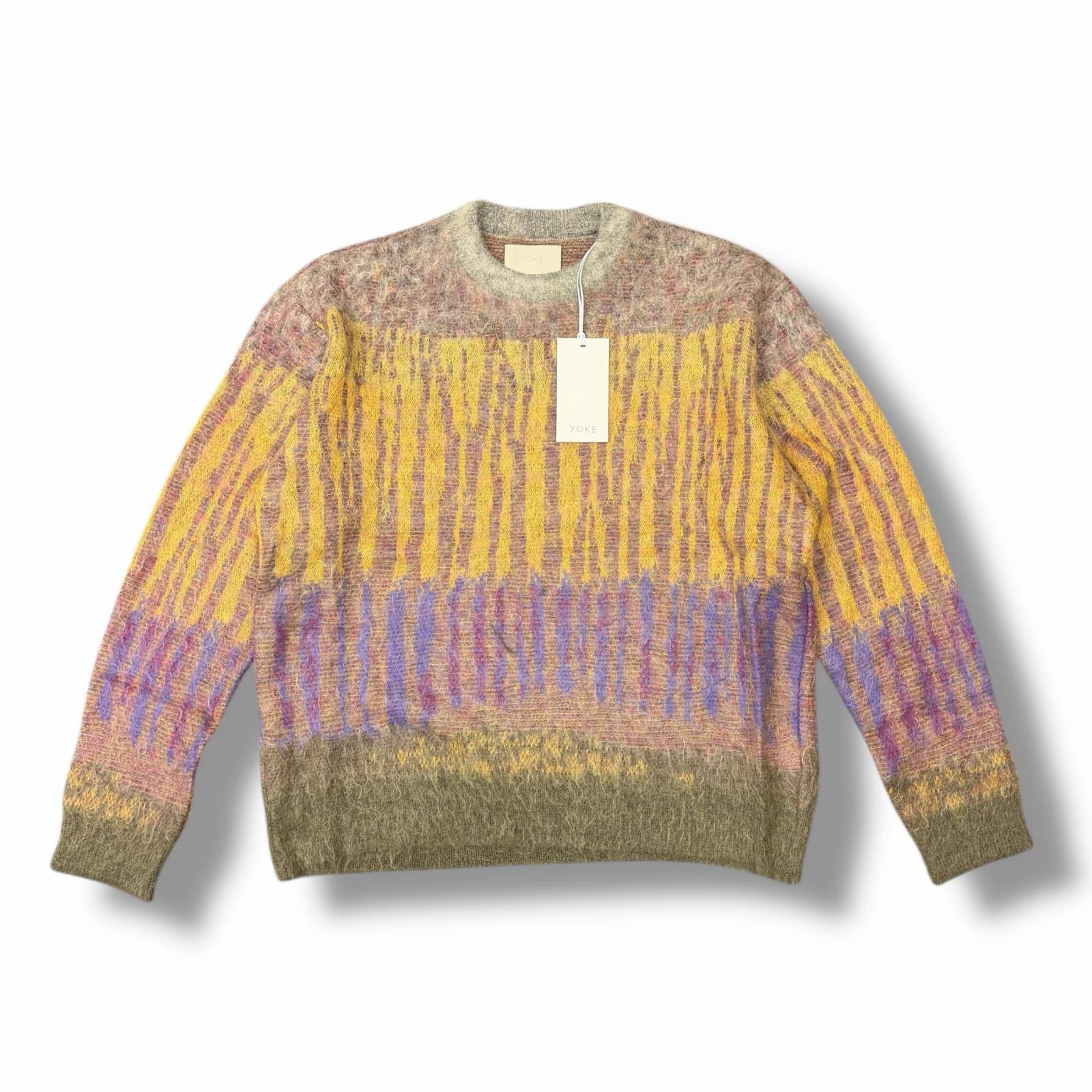 未使用 YOKE・ヨーク 25SS TREE JAQUARD MOHAIR SWEATER 状態SS ジャガードモヘヤセーター ニット YK25SS0959S サイズ3 ORKER メンズ （12139M）【中古】