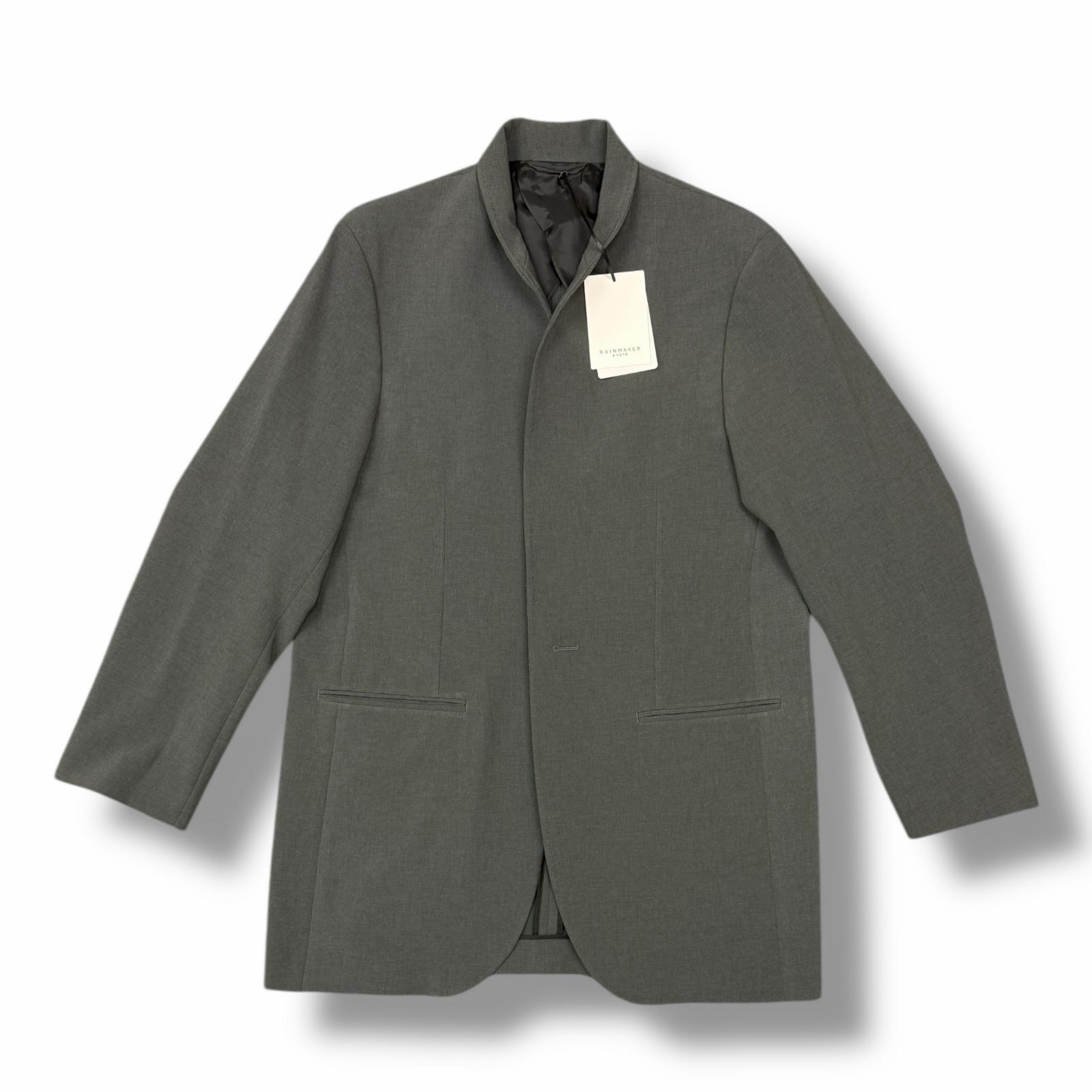 未使用 RAINMAKER レインメーカー 25SS DOUBLE CLOTH SHAWL COLLAR LONG JACKET 状態SS ダブルクロスショールカラーロングジャケット RM251-010 サイズ4 B SLATE GRAY メンズ （12947M）【中古】