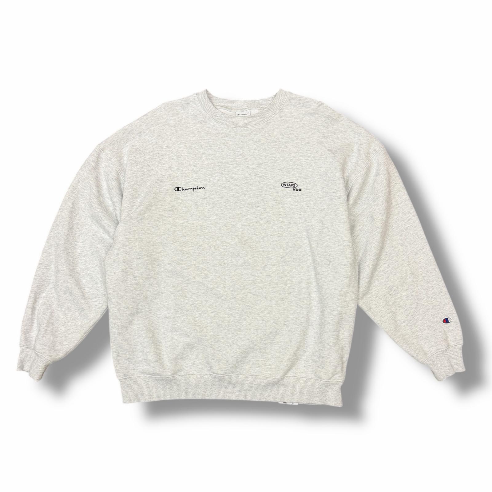 WTAPS・ダブルタップス × Champion・チャンピオン 26SS Academy Crew Neck 状態A アカデミークルーネックスウェット トレーナー C-8 D016 サイズXL グレー メンズ （13201M）【中古】