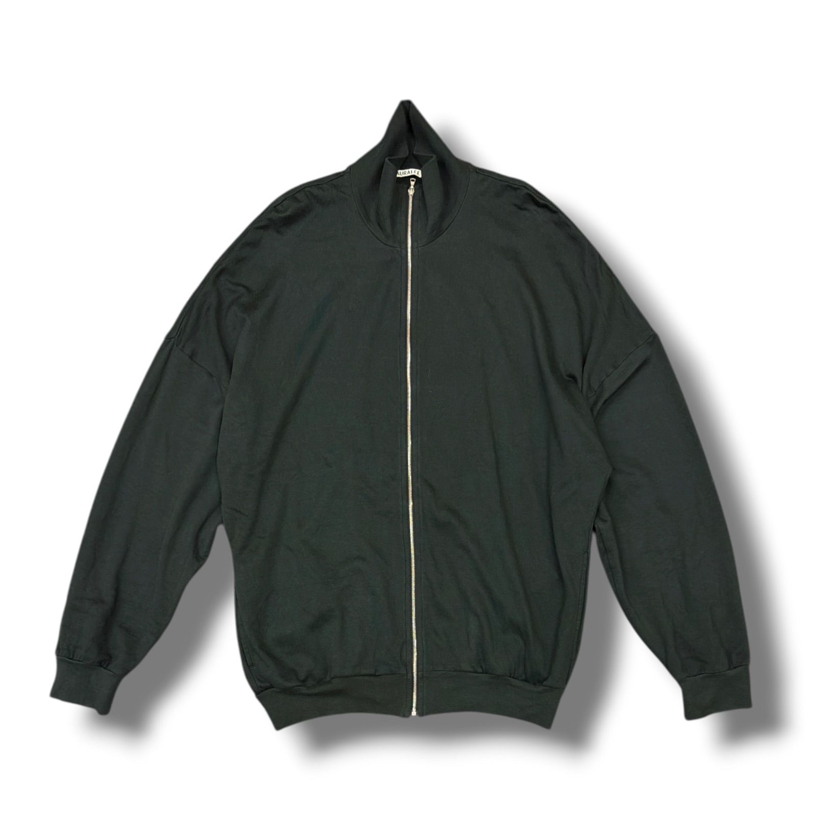 AURALEE・オーラリー SUPER HIGH GAUGE SWEAT ZIP BLOUSON 状態A スーパーハイゲージスウェットジップブルゾン トレーナー A25AB01CU サイズ4 ブラック メンズ （2314M）【中古】