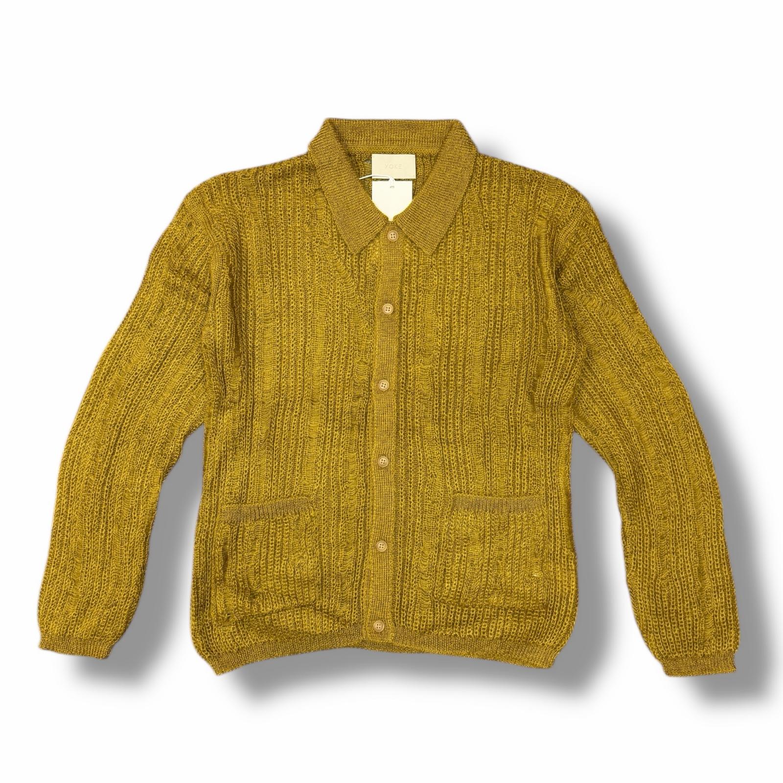 未当てはめる YOKE・ヨーク 25SS SILK MOHAIR BUTTONED CARDIGAN 物質の状態SS シルクモヘヤボタンカーディガン 編み物 YK25SS0954S 大いさ1 洋芥子 メンズ （11951M）【中古】