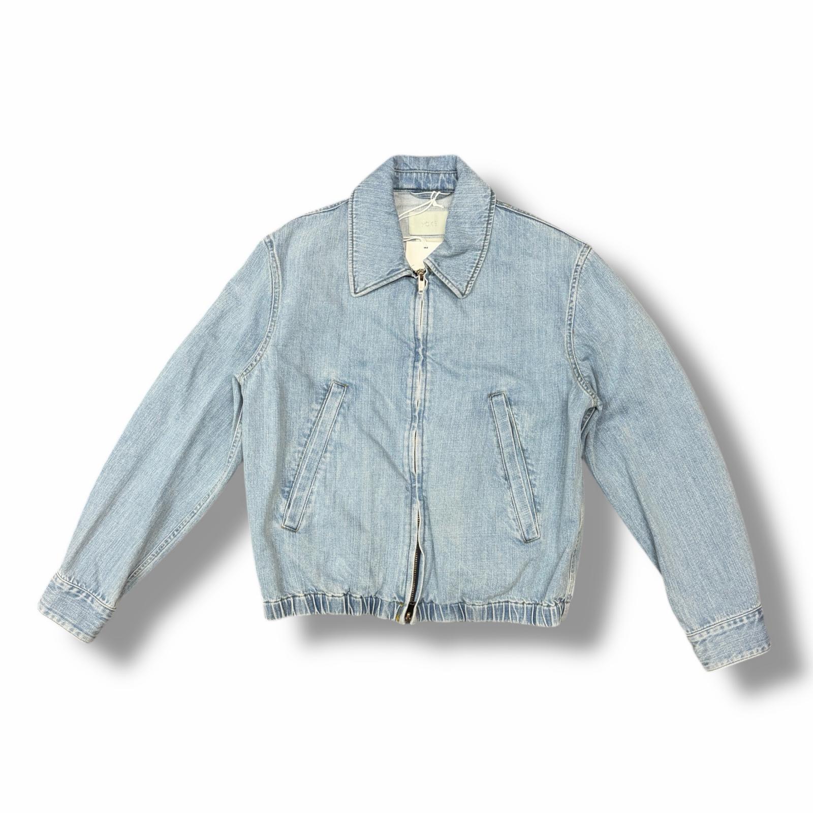 未使用 YOKE・ヨーク 25SS 12oz COTTON BLEACHED DENIM FRONT ZIP BLOUSON 状態SS コットンブリーチ デニムジップブルゾン YK25SS0927B サイズ1 インディゴ メンズ （12230M）【中古】