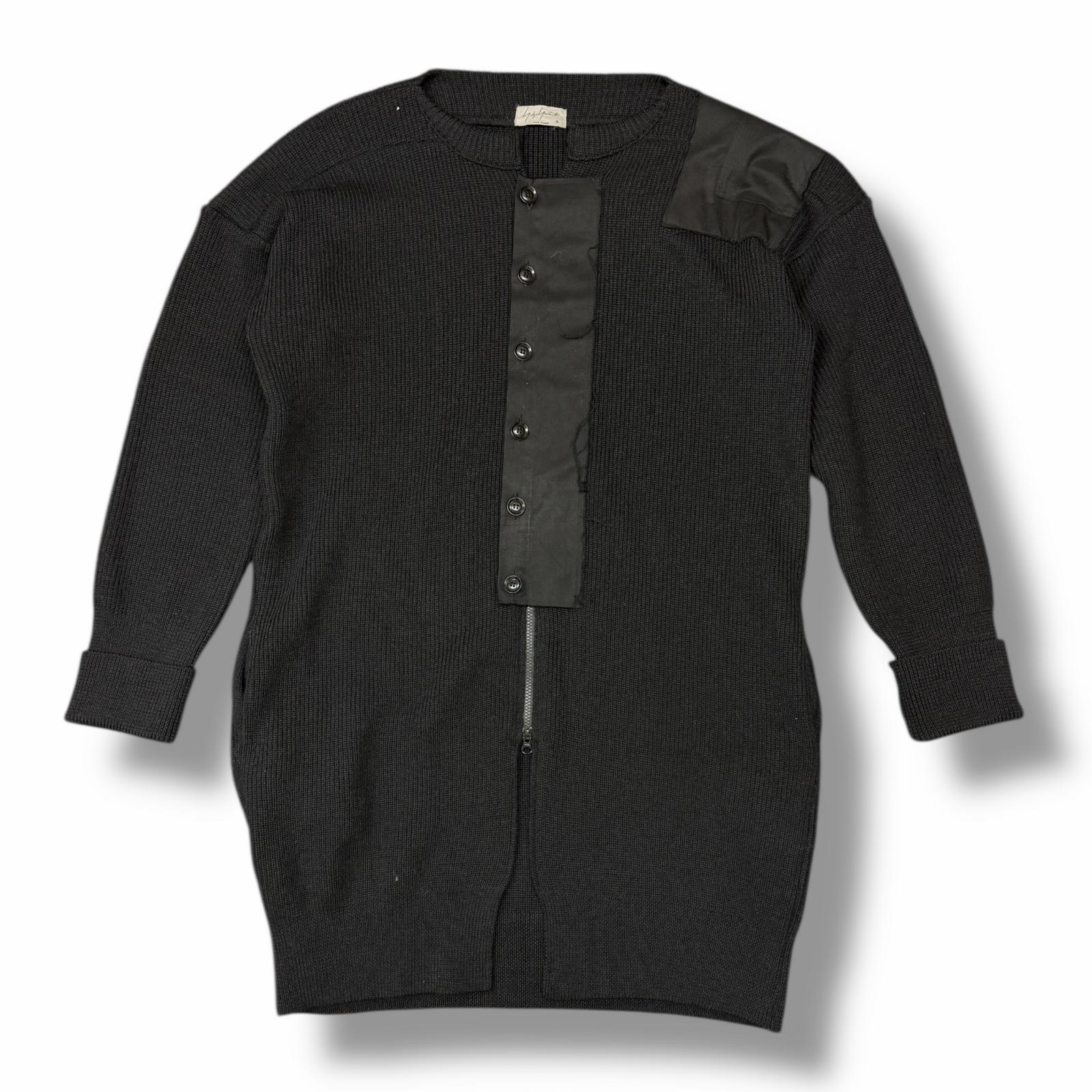 Yohji Yamamoto POUR HOMME・ヨウジヤマモトプールオム 19AW パッチカーディガン 状態A ニット セーター HC-K86-880 サイズ3 ブラック メンズ （13310M）【中古】