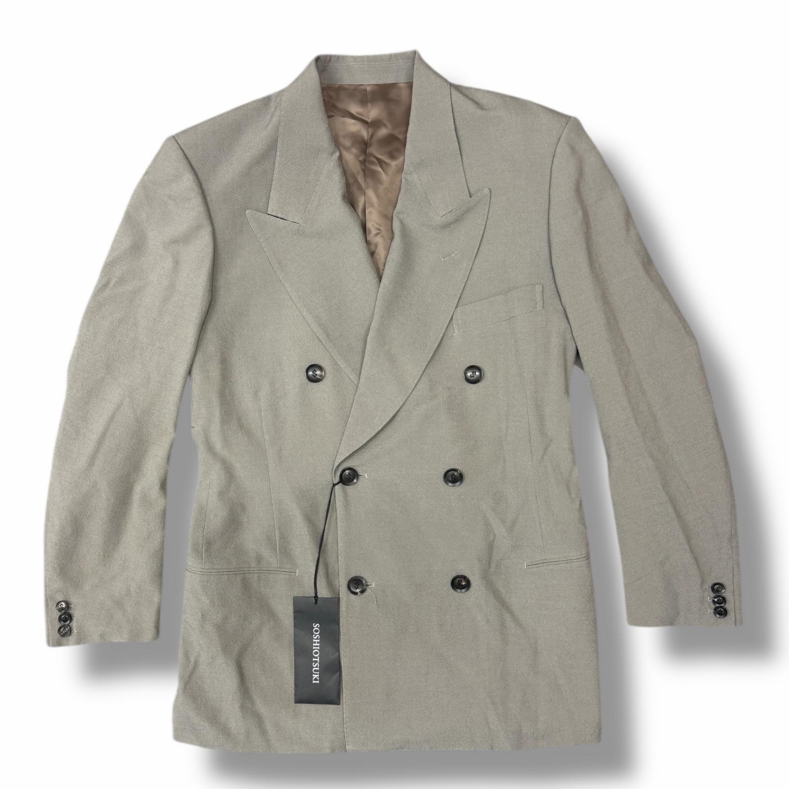 未使用 SOSHIOTSUKI・ソウシオオツキ 6B DOUBLE BREASTED SHAPED JACKET 状態SS ダブルブレステッドシェープジャケット  S25SS06JKT サイズ46 グレー メンズ （12000M）【中古】