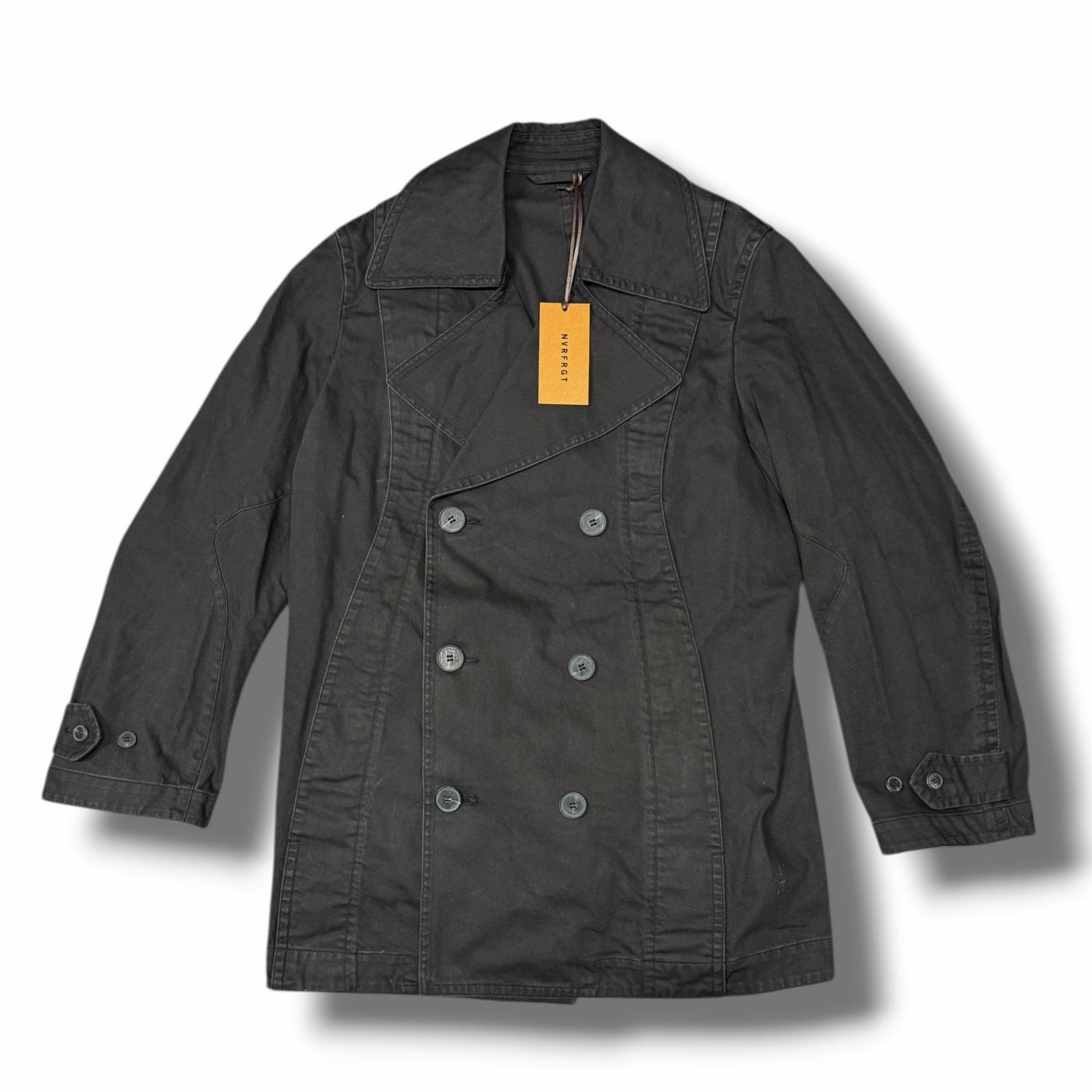 未使用 NVRFRGT・ネヴァーフォーゲット 25SS DOUBLE-BREASTED PEACOAT 状態SS ダブルブレステッドPコート ピーコート NF251C01 サイズ2 ブラック メンズ （12667M）【中古】
