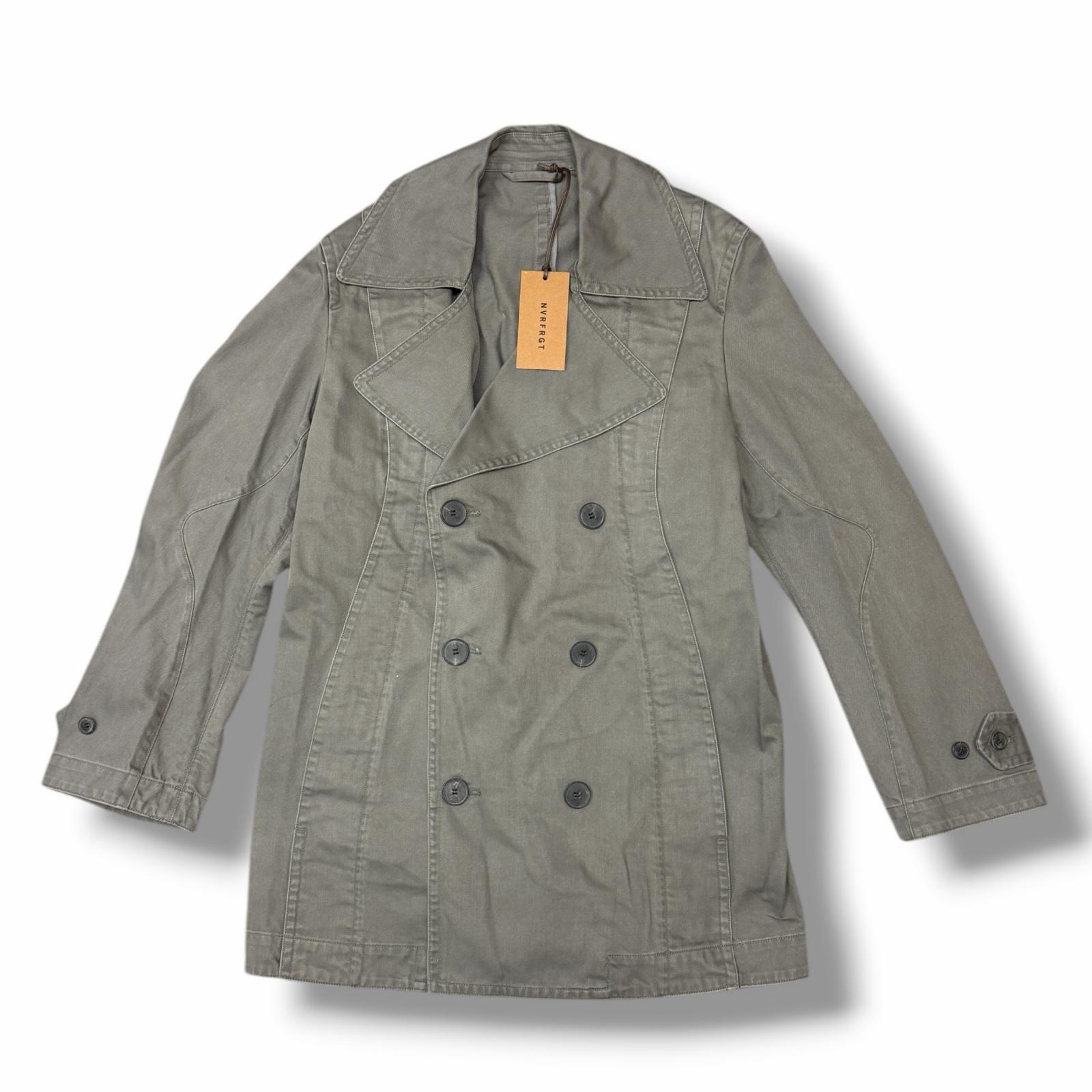 未使用 NVRFRGT・ネヴァーフォーゲット DOUBLE-BREASTED PEACOAT 状態SS ダブルブレステッドPコート NF251C01 サイズ2 グレー メンズ （12668M）【中古】
