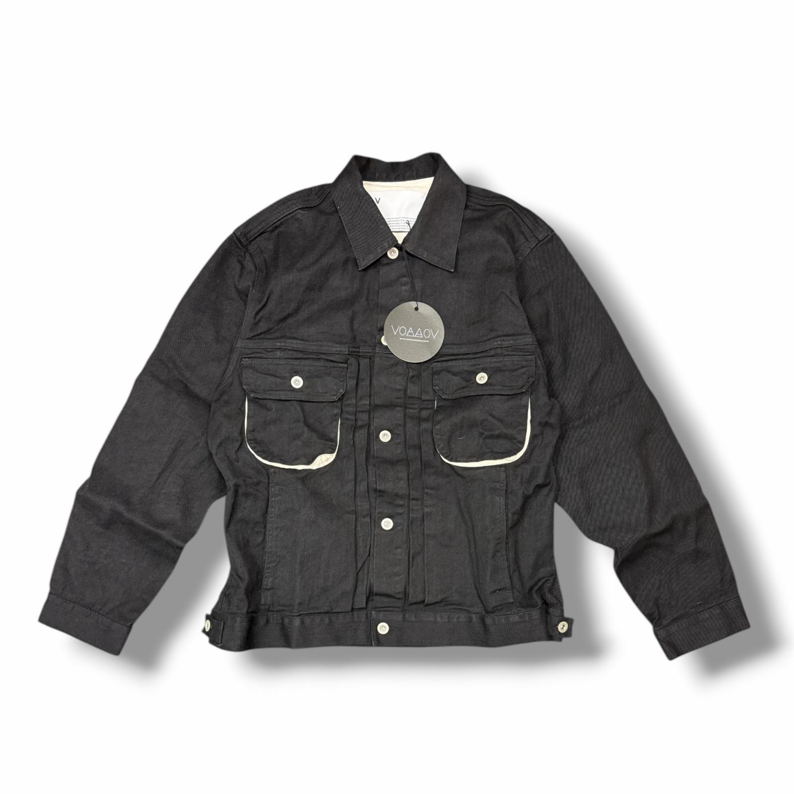 未使用 VOAAOV・ヴォアーブ 25SS OVERSIZE DENIM JACKET 状態SS オーバサイズデニムジャケット Gジャン VODJ-N51 サイズ1 ブラック メンズ （12753M）【中古】