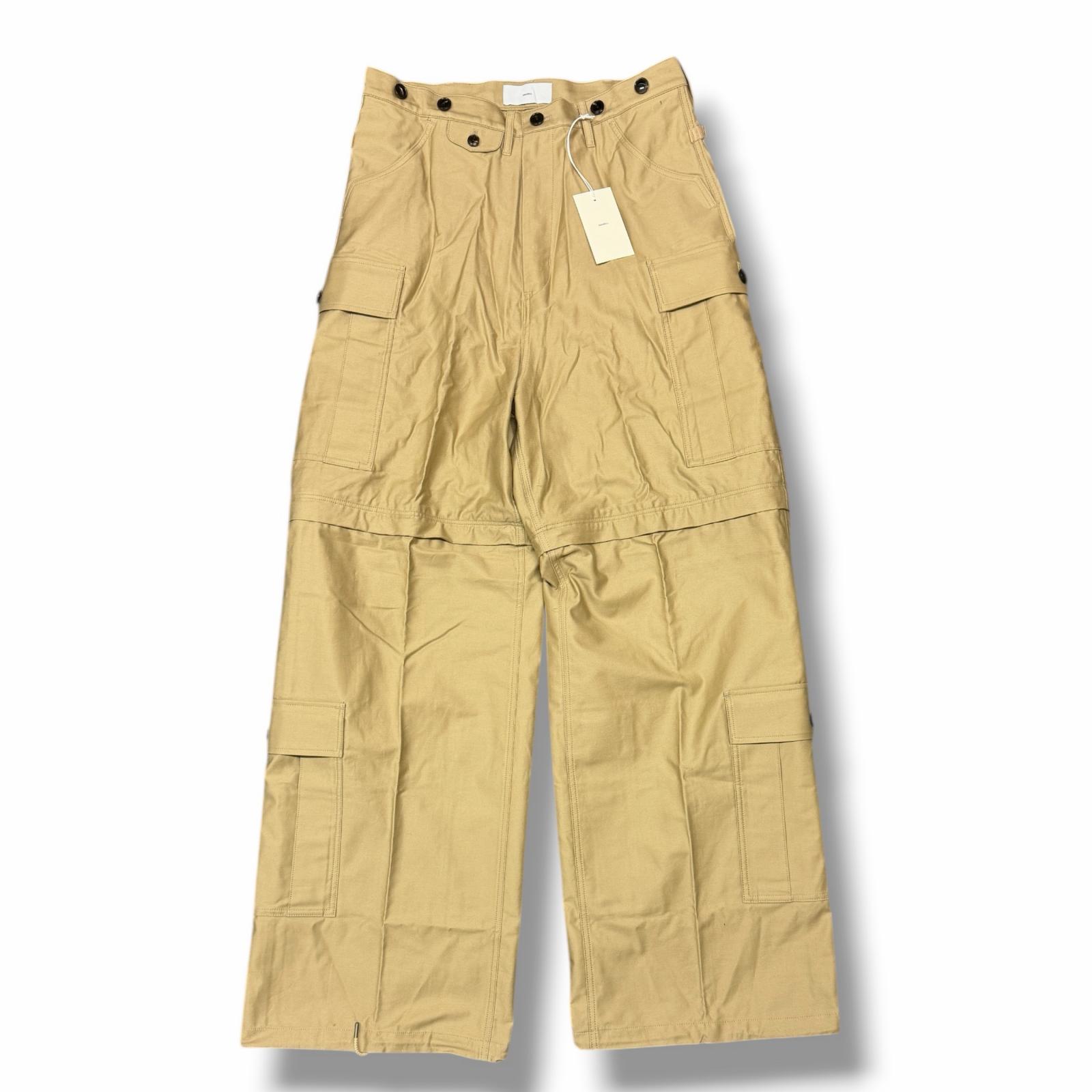 未使用 SUGARHILL ・シュガーヒル 25SS ZIP CARGO TROUSERS ジップカーゴパンツ トラウザー 状態SS カーゴパンツ 2541000301 サイズ34 ベージュ メンズ （11335M）【中古】