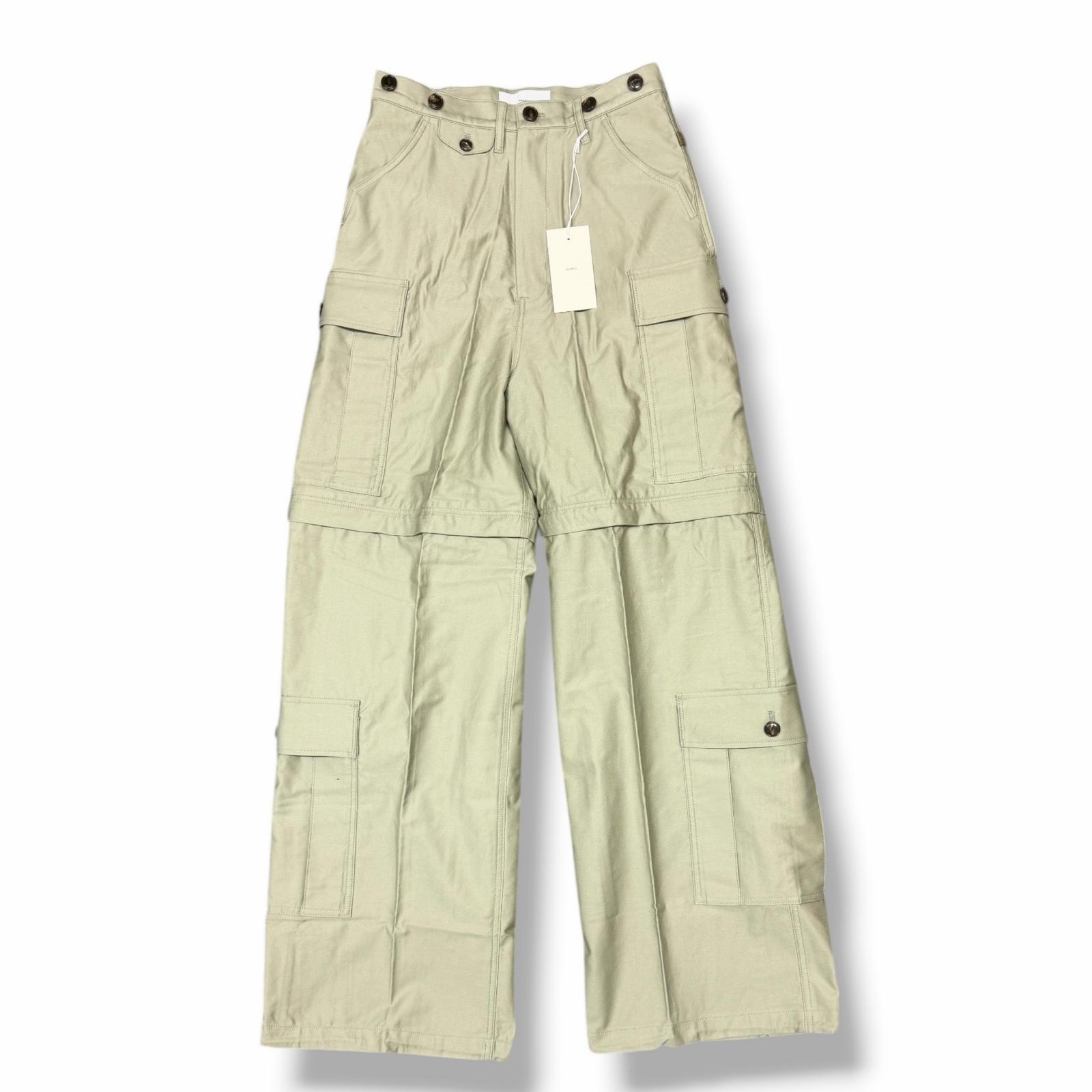未使用 SUGARHILL ・シュガーヒル 25SS ZIP CARGO TROUSERS 状態SS ジップカーゴパンツ トラウザー 2541000301 サイズ28 カーキ メンズ （11330M）【中古】