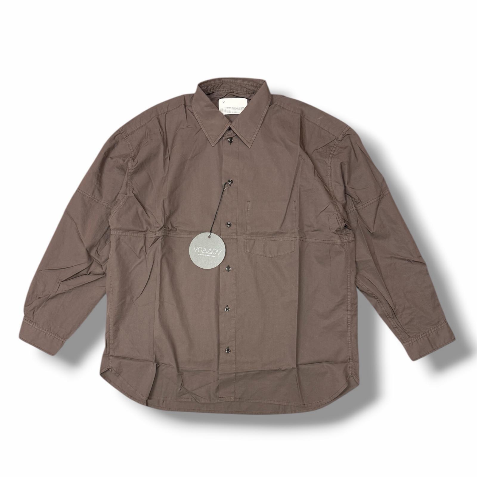 未使用 VOAAOV・ヴォアーブ 200/2 TWILL Long Sleeve Shirt 状態SS ツイルロングスリーブシャツ VOSH-N31 サイズ2 ブラウン メンズ （12553M）【中古】