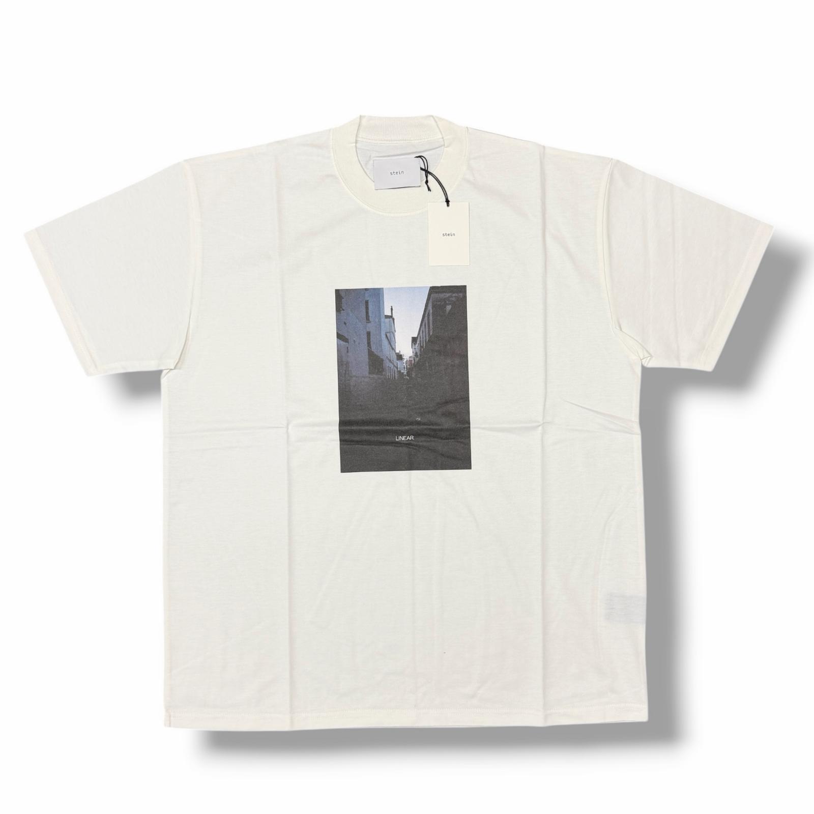 未使用 stein(ssstein)・シュタイン 24SS ?PRINT TEE (SUPERIOR PIMA) - SHOOT - 状態SS オーバーサイズTシャツ 半袖カットソー ST.882 サイズM ホワイト メンズ （7748M）【中古】