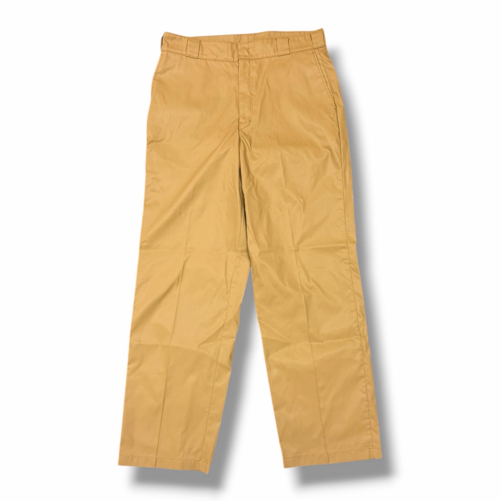PRADA・プラダ イタリア製 三角プレート ナイロン スラックス 状態A ストレートパンツ SPG30 S182 12U8 サイズ48 ベージュ メンズ （13879M）【中古】