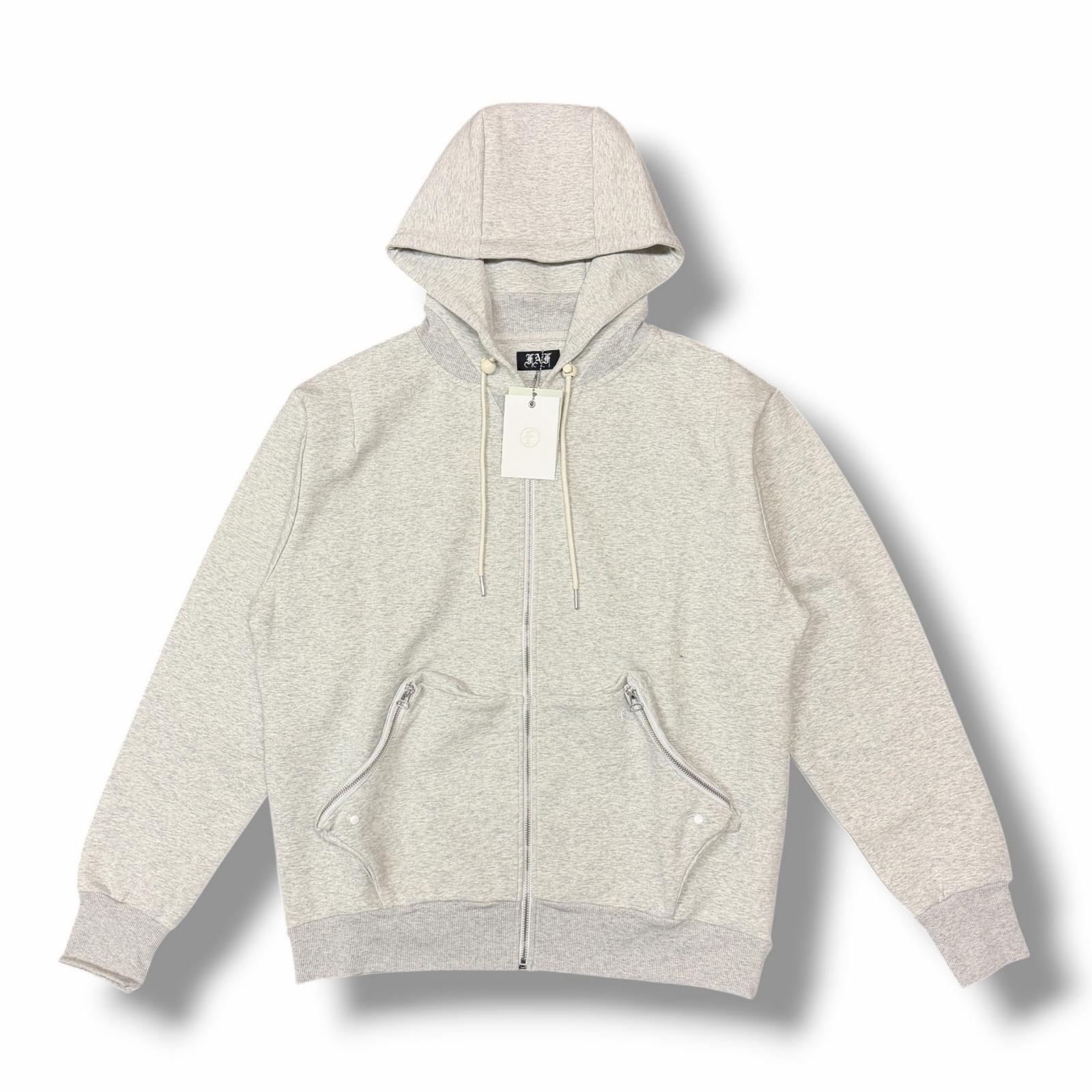 未使用 FAF(Fake As Flowers)・エフエーエフ(フェイクアスフラワーズ) ZIP UP HOODIE XIN 状態SS ジップアップフーディー スウェットパーカー 3121202 サイズ3 グレー メンズ （12199M）【中古】