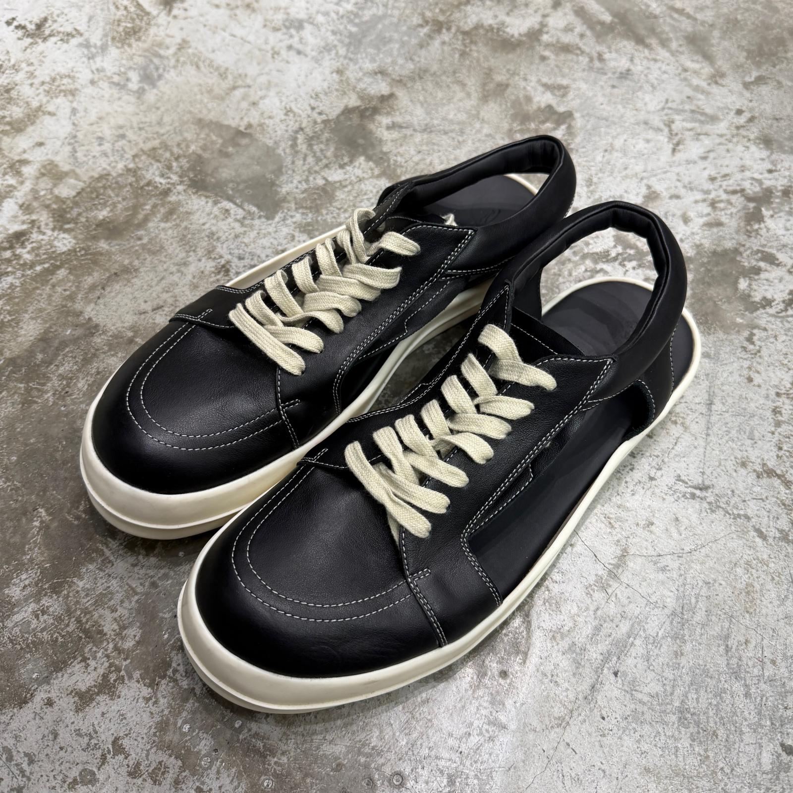 Rick Owens・リックオウエンス HOLLOWED VINTAGE SNEAKS 物質の状態A ハリウッド ヴィンテージスニークス スニーカー ru01e588 29.5糎 黒いこと メンズ （13775M）【中古】