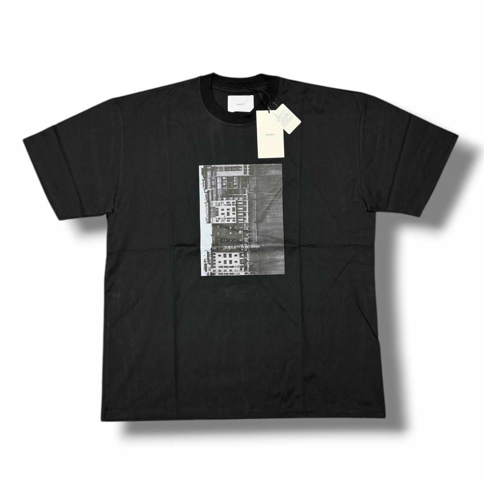 未使用 stein(ssstein)・シュタイン Oversized Print Tee-SUBTLETY-(MARCERIZED) 状態SS オーバーサイズプリントTシャツ 半袖カットソー ST.1172 サイズM ブラック メンズ （7324M）【中古】