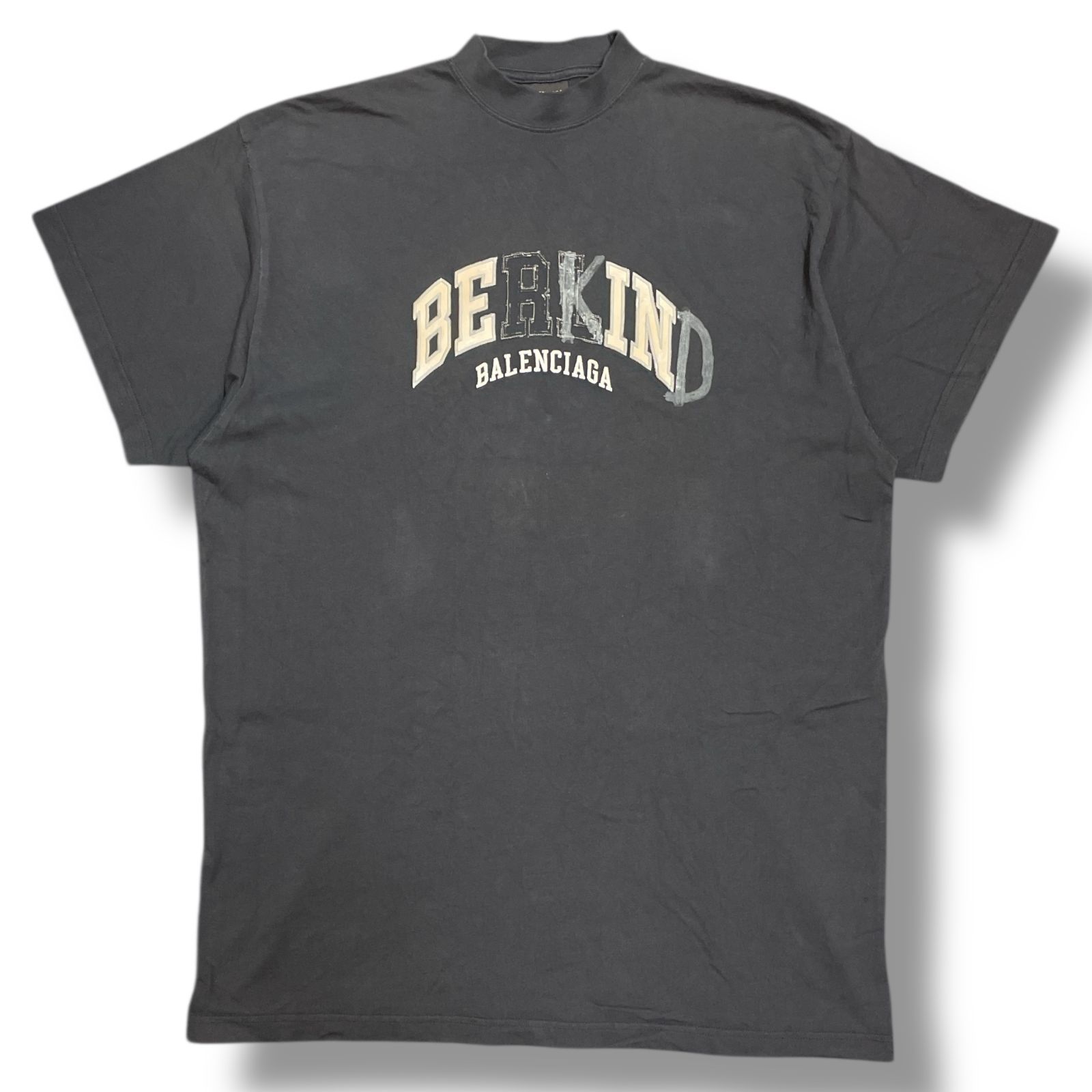 BALENCIAGA・バレンシアガ 23AW Be Kind Tee Tシャツ カットソー 状態A 半袖 Tシャツ 739028 TPVD5 サイズ1 チャコール メンズ （92320A）【中古】