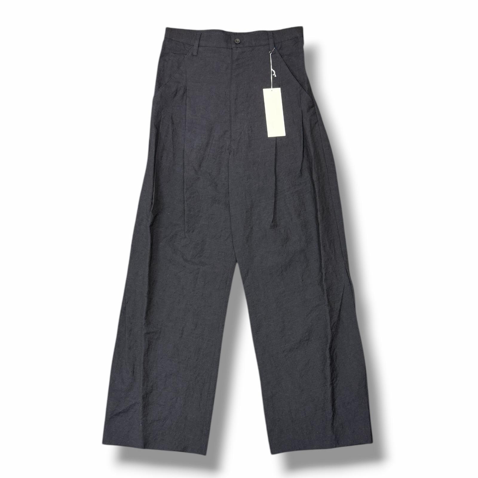未使用 my beautiful land let・マイビューティフルランドレット 25SS TUMBLER PROCESSING WIDE PANTS 状態SS タンブラープロセッシングワイドパンツ WM05-PT251053 サイズ2 ネイビー メンズ （12514M）【中古】