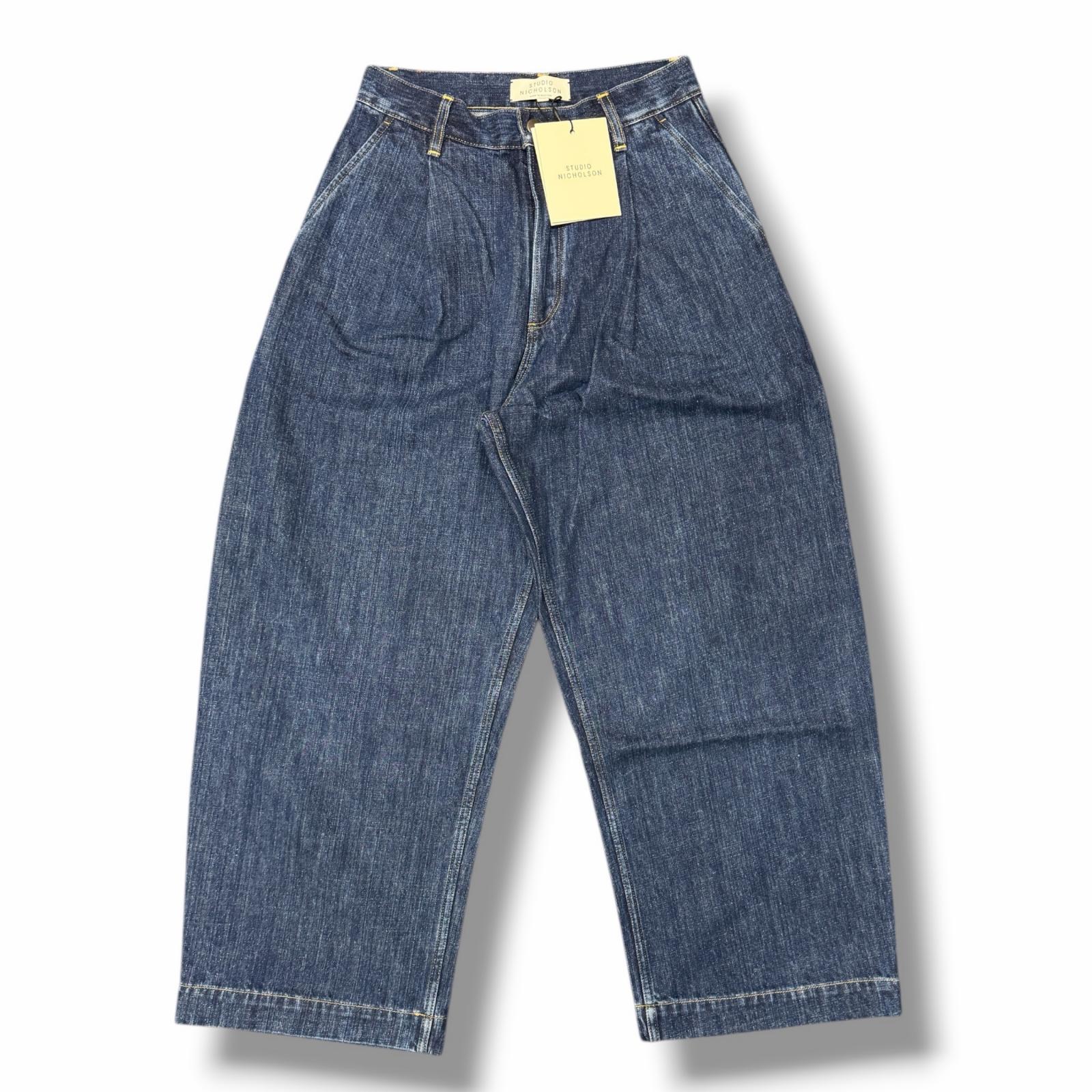 未使用 STUDIO NICHOLSON スタジオニコルソン WASHED DENIM 状態SS ウォッシュドデニムパンツ ジーンズ PUCH-SNM-841 サイズM インディゴ メンズ （12543M）【中古】