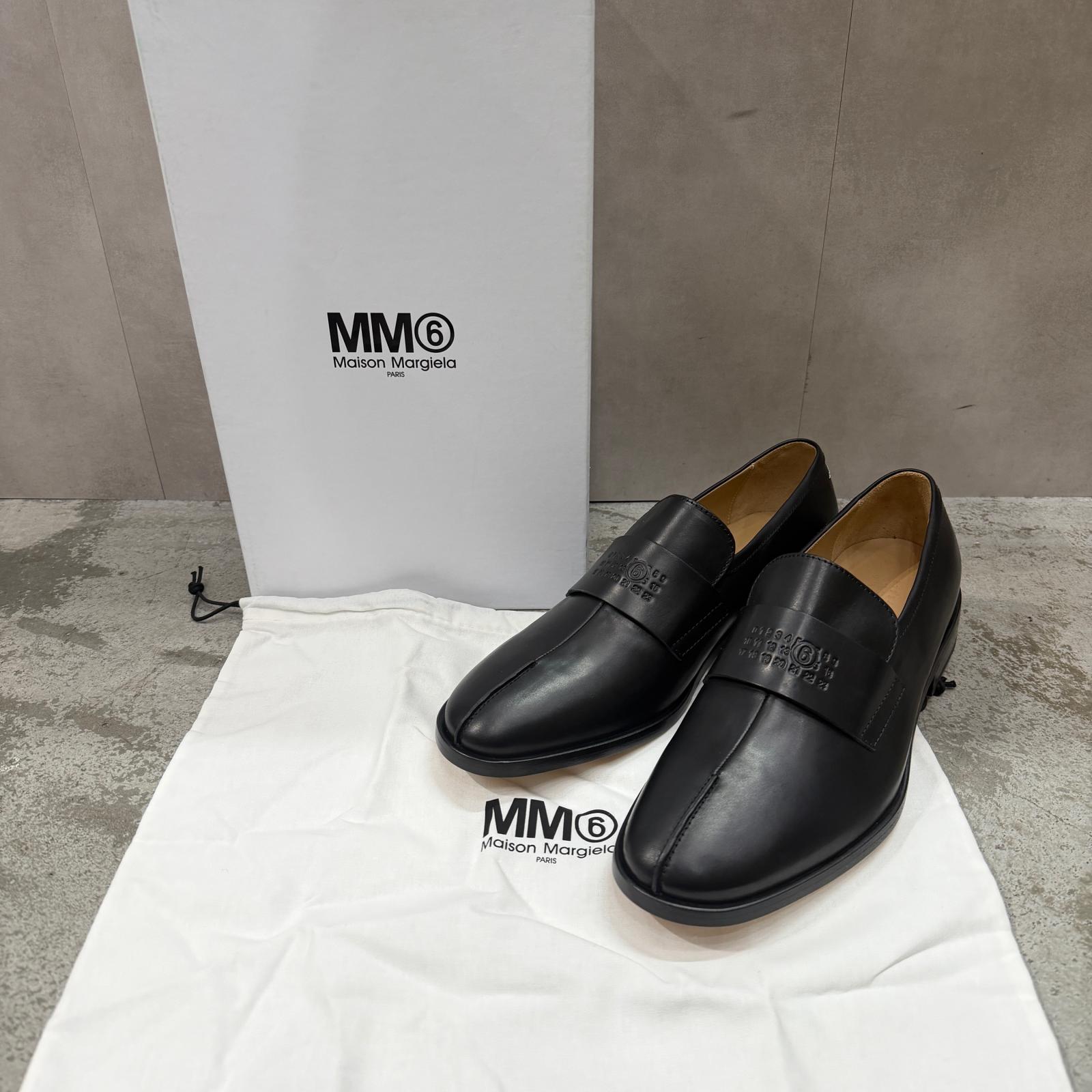 未使用 MM6・エムエムシックス MOCASSIN  状態SS モカシン レザーシューズ 革靴 SH1WR0003 サイズ41 26cm ブラック メンズ （10519M）【中古】