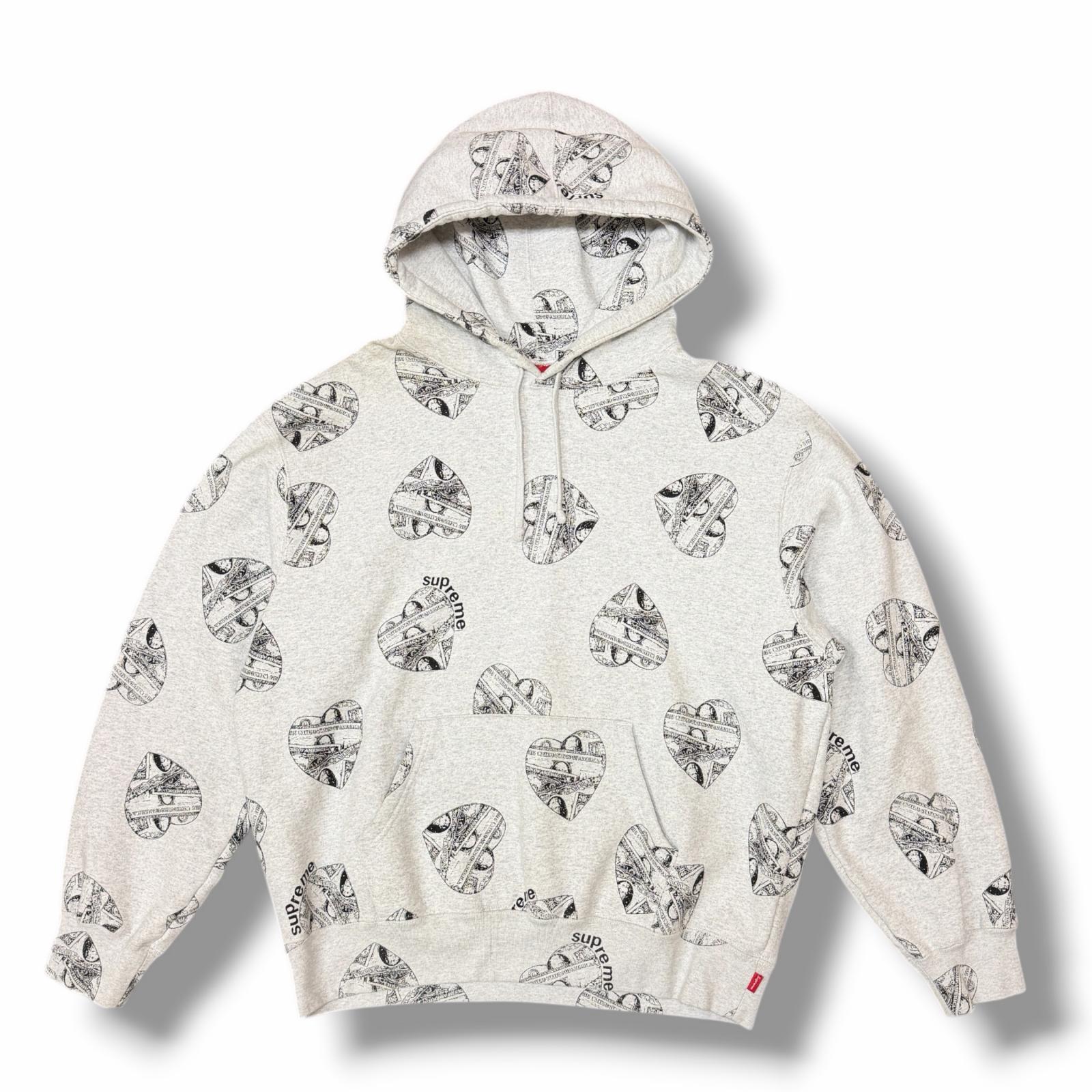 Supreme・シュプリーム 24AW Love Cash Hooded Sweatshirt 状態B ラブキャッシュ スウェットフーディー パーカー サイズM グレー メンズ （14035M）【中古】