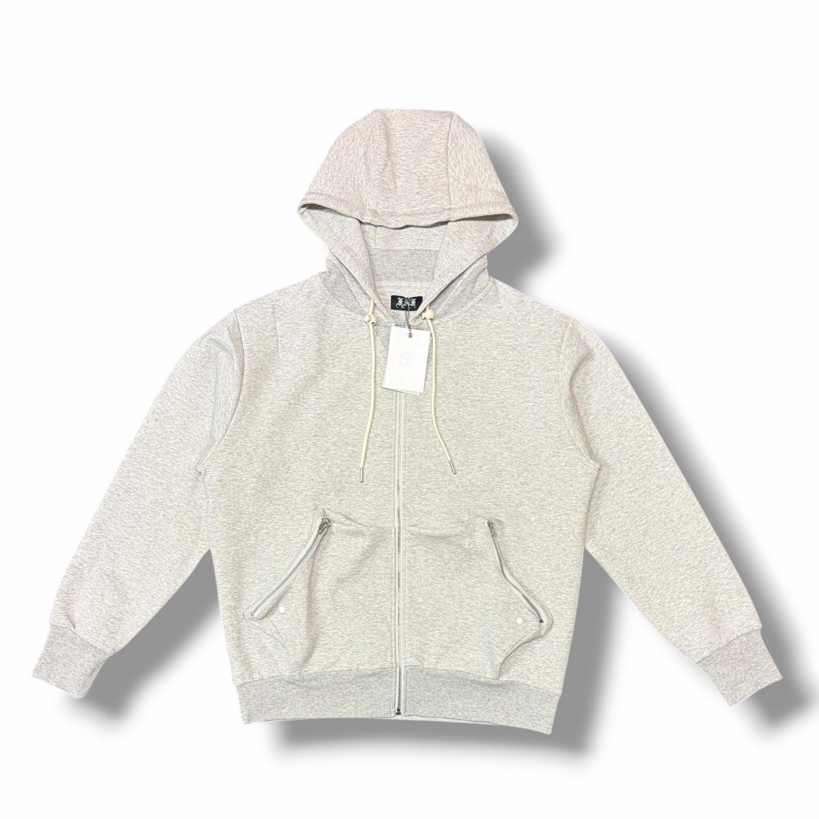 未使用 FAF(Fake As Flowers)・エフエーエフ(フェイクアスフラワーズ) ZIP UP HOODIE XIN 状態SS ジップアップフーディー スウェットパーカー 3121202 サイズ2 グレー メンズ （12648M）【中古】