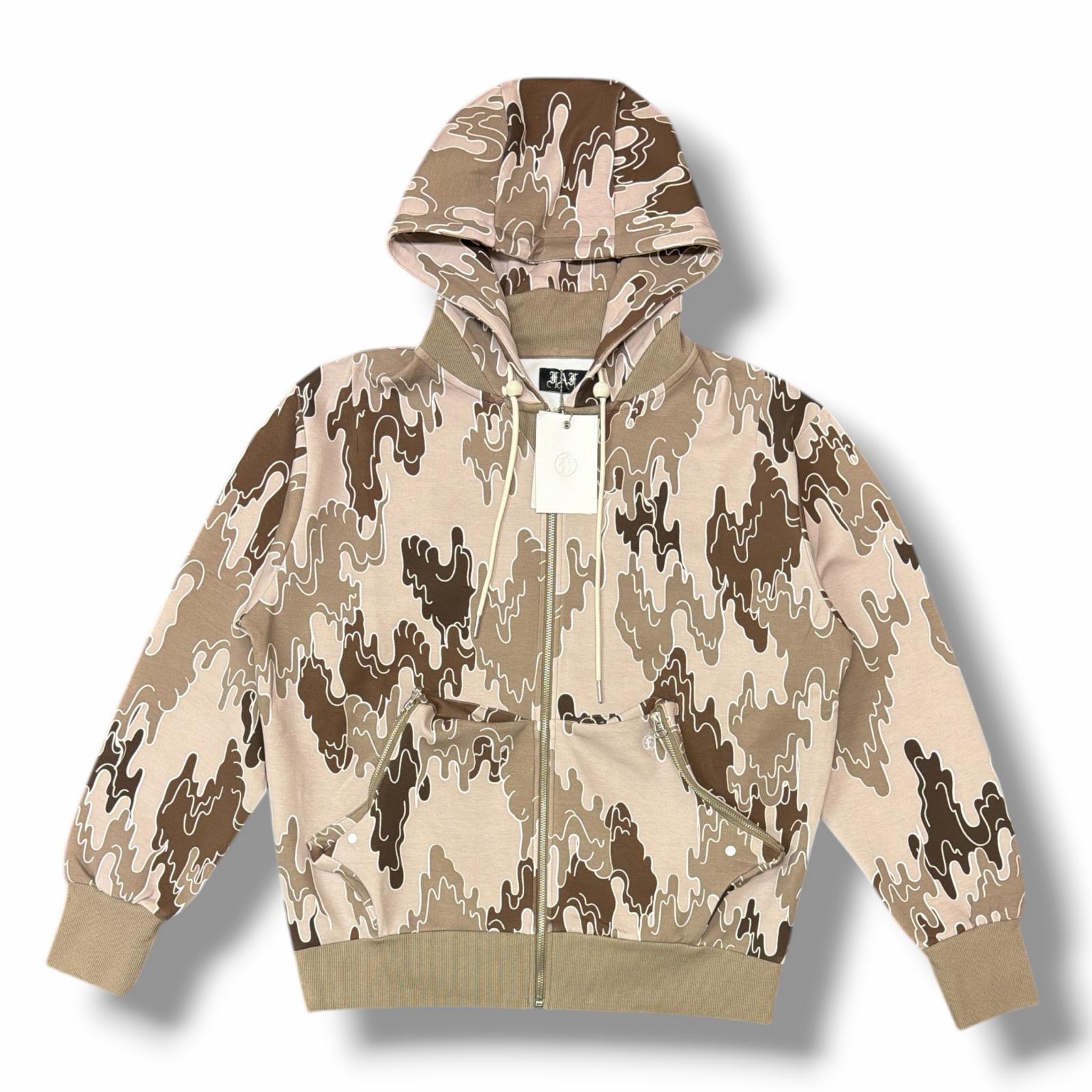 未使用 FAF(Fake As Flowers)・エフエーエフ(フェイクアスフラワーズ) ZIP UP HOODIE XIN 状態SS ジップアップフーディー スウェットパーカー 迷彩 3121202 サイズ2 カモ メンズ （12650M）【中古】